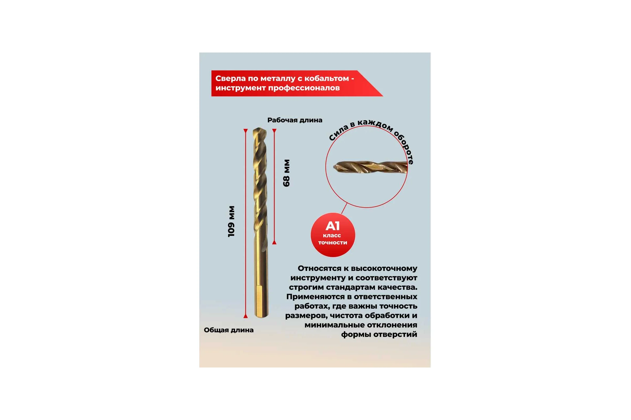 Сверло по металлу HIMBOLT 7.0 мм кобальтовое P6M5K5 (5 шт) HB426ф5