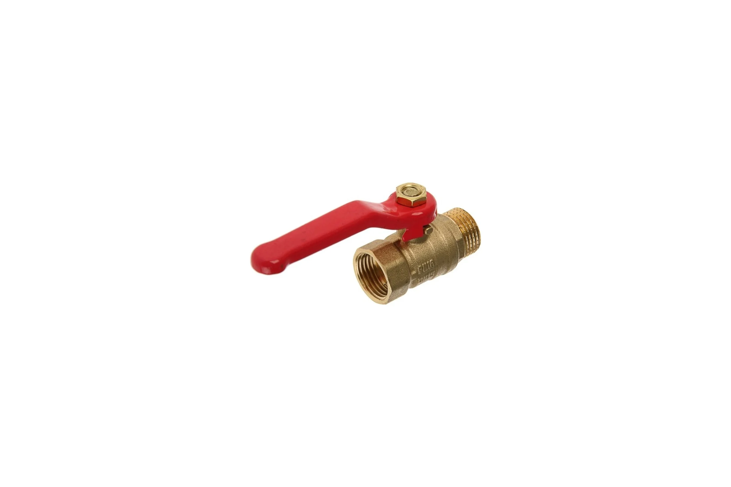 Краник шаровой Pegas pneumatic латунный, резьба внутренняя/наружная 3/8 FXM 4414