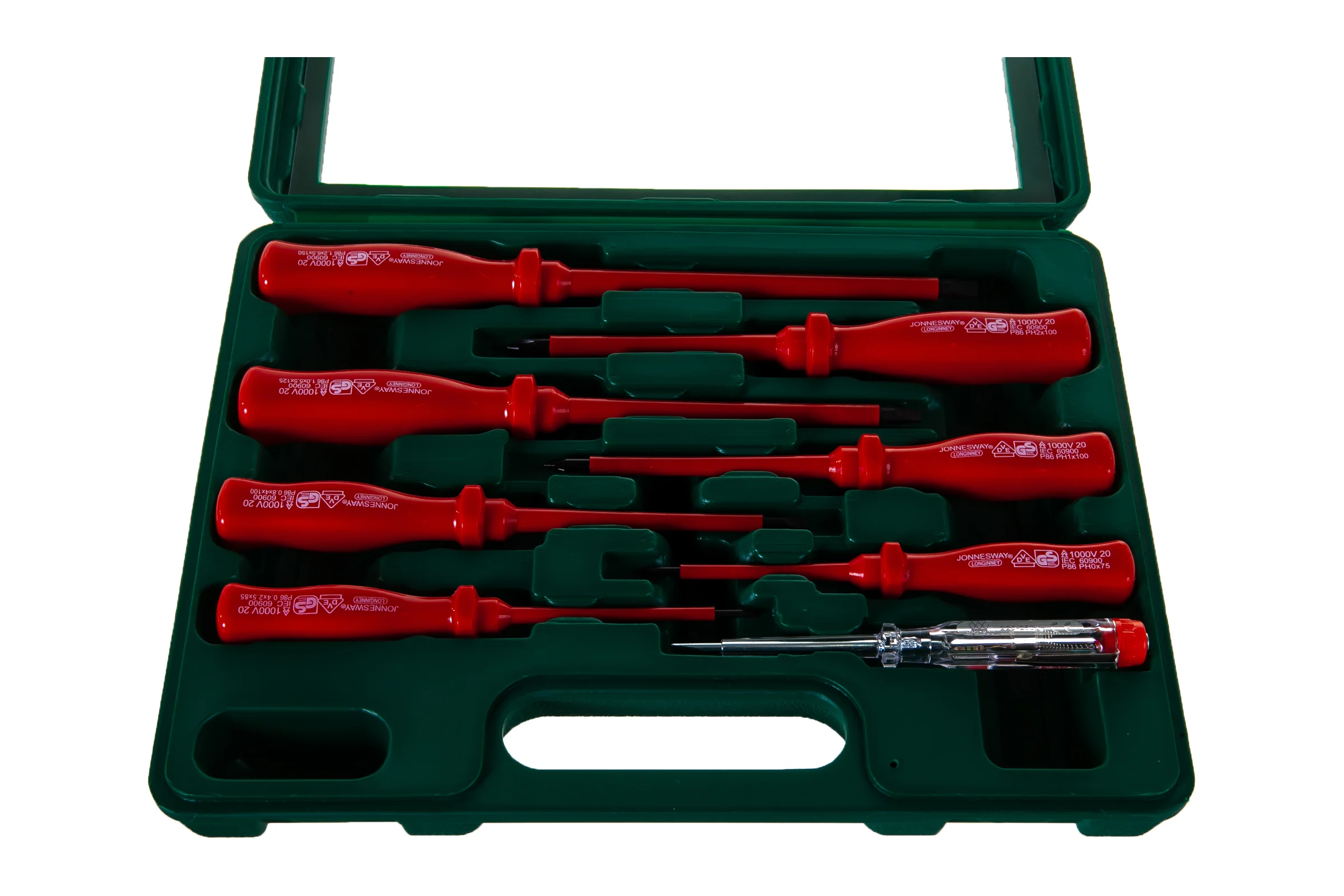 Набор диэлектрических отверток SL 0,4х2,5х85-1,2х6,5х150 и PH Jonnesway D02AP08S