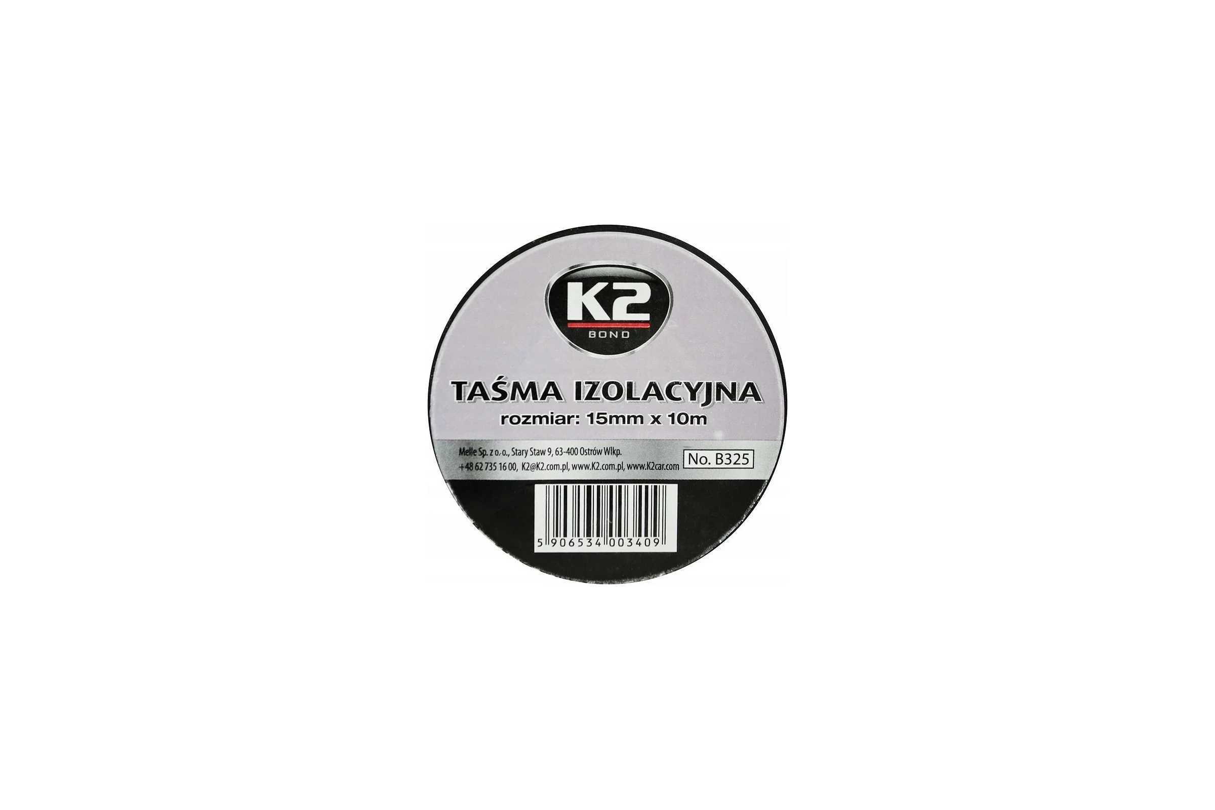 Изолента K2 черная 15мм х 10м B325