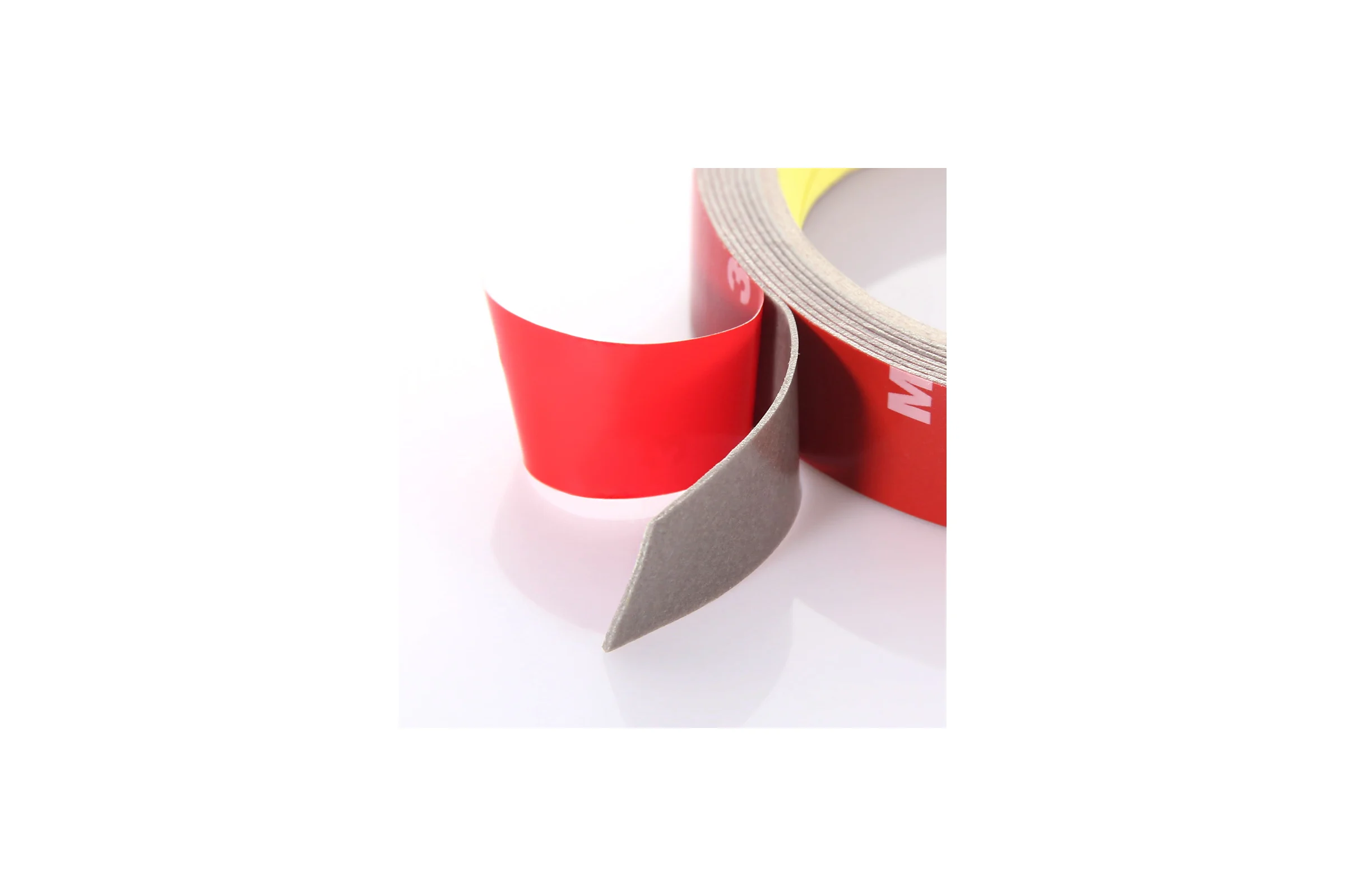 Оригинальный серый двусторонний скотч MTF Light 3M TAPE(ACRYL) 12мм х 10м красная подложка 3M12X1000R