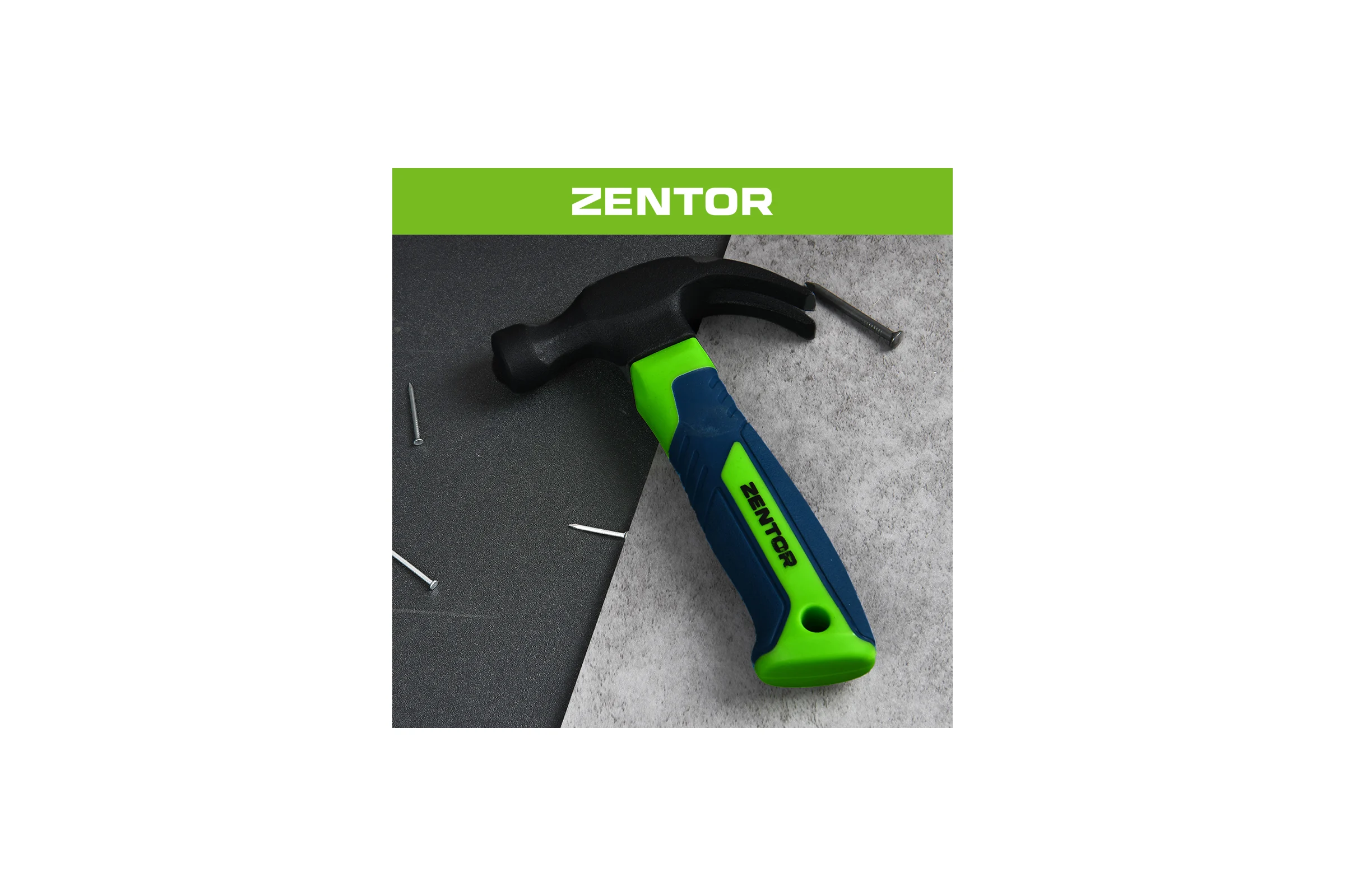 Молоток-гвоздодер мини Zentor 250 г ZT18100S