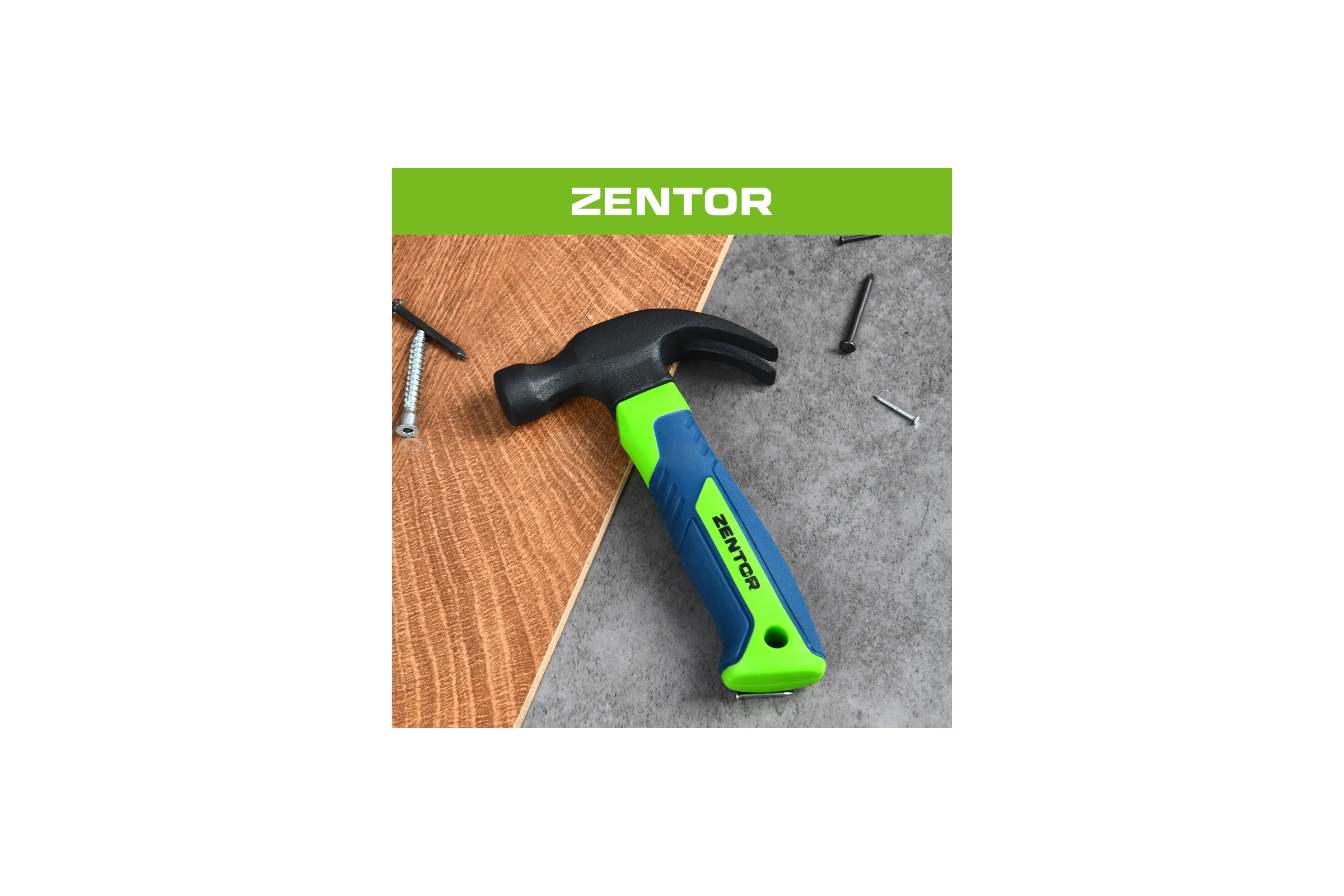 Молоток-гвоздодер мини Zentor 250 г ZT18100S