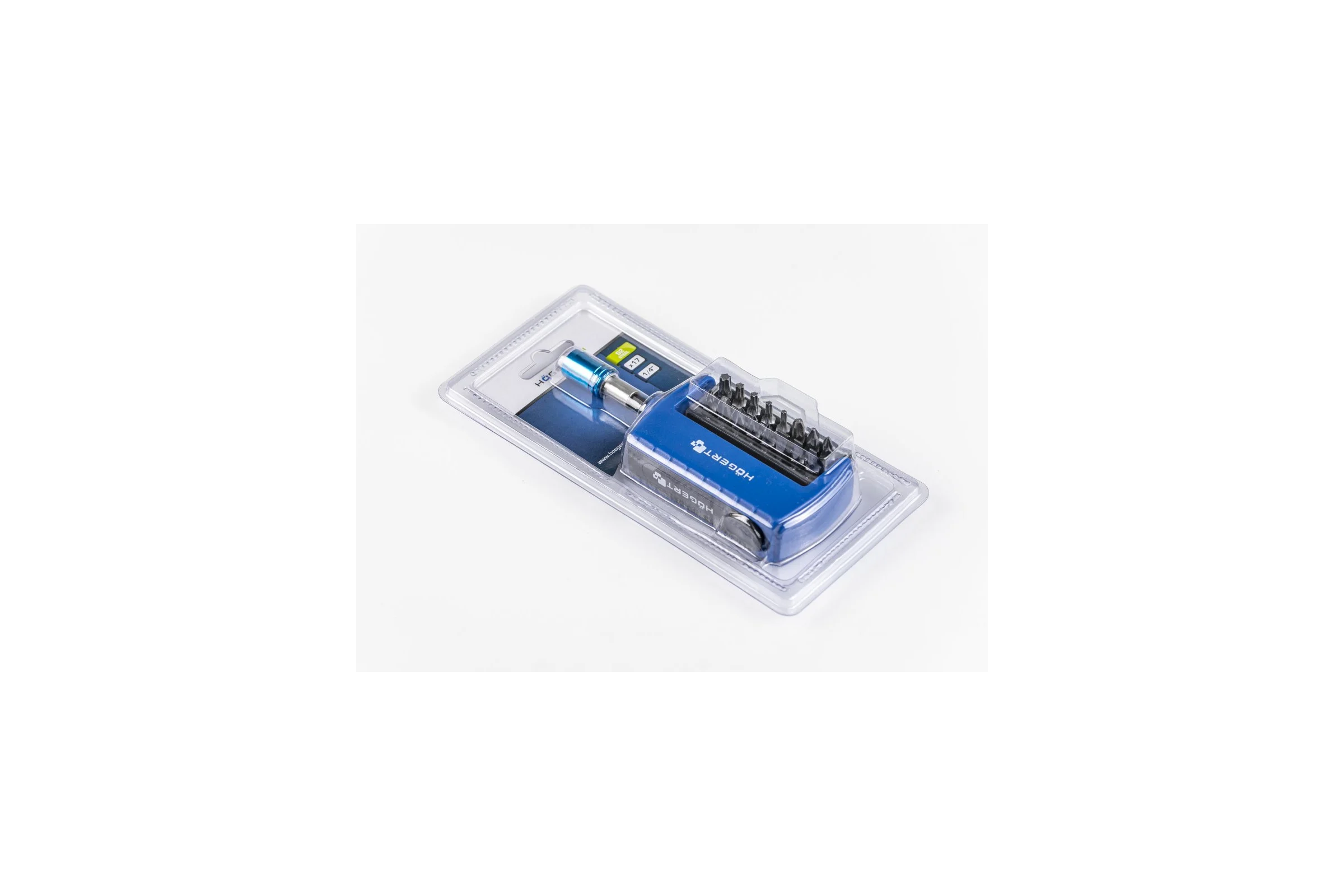Набор бит с битодержателем 1/4, SL, PH, PZ, Torx, 17 шт. HOEGERT TECHNIK HT1S401