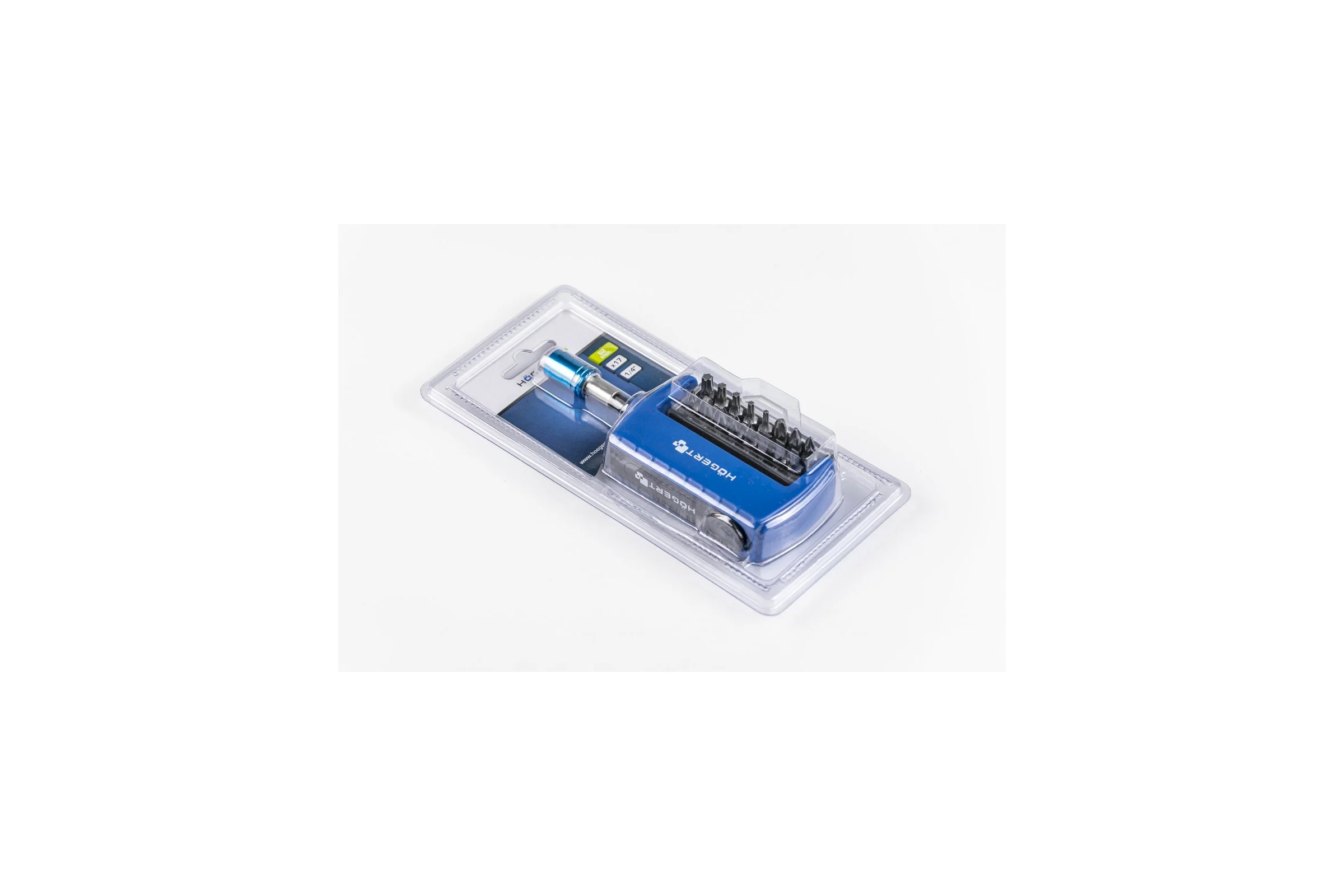 Набор бит с битодержателем 1/4, SL, PH, PZ, Torx, 17 шт. HOEGERT TECHNIK HT1S401