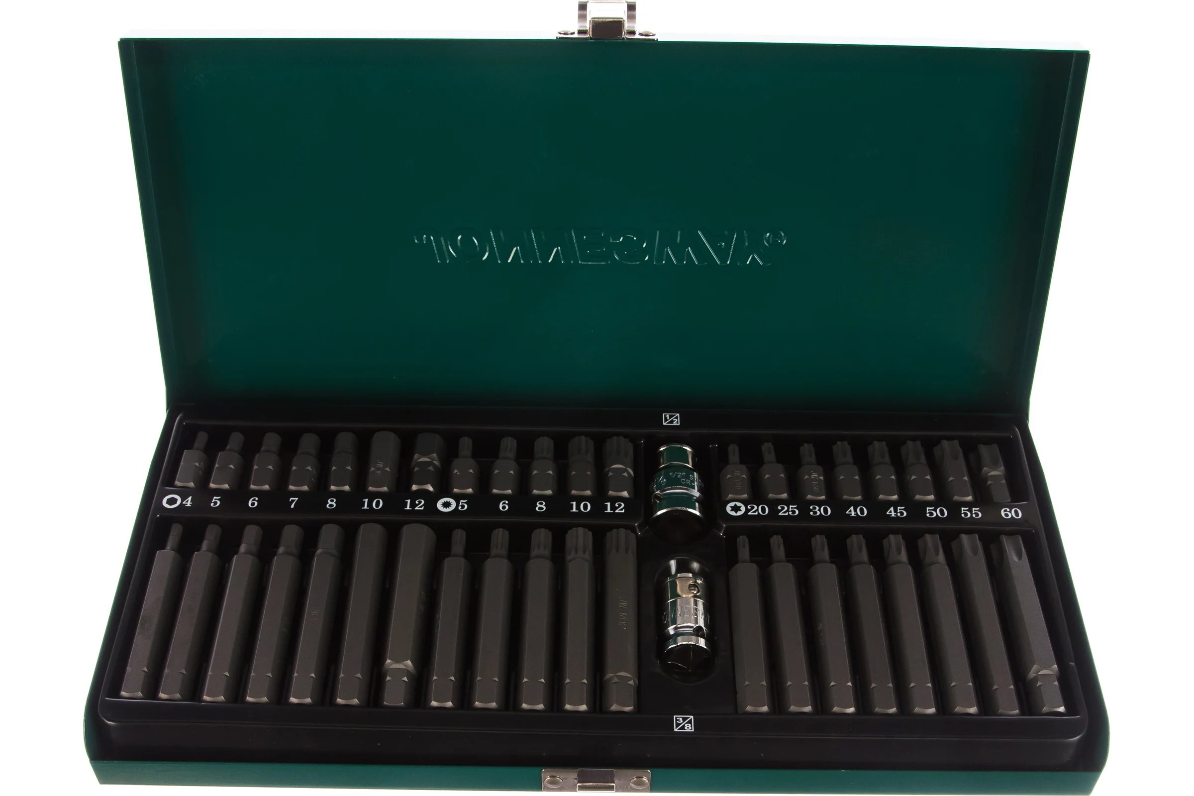 Набор вставок 42 предмета (Торкс Т20-Т60; Spline М5-М12; Hex 4-12 мм) Jonnesway S29H4142SM