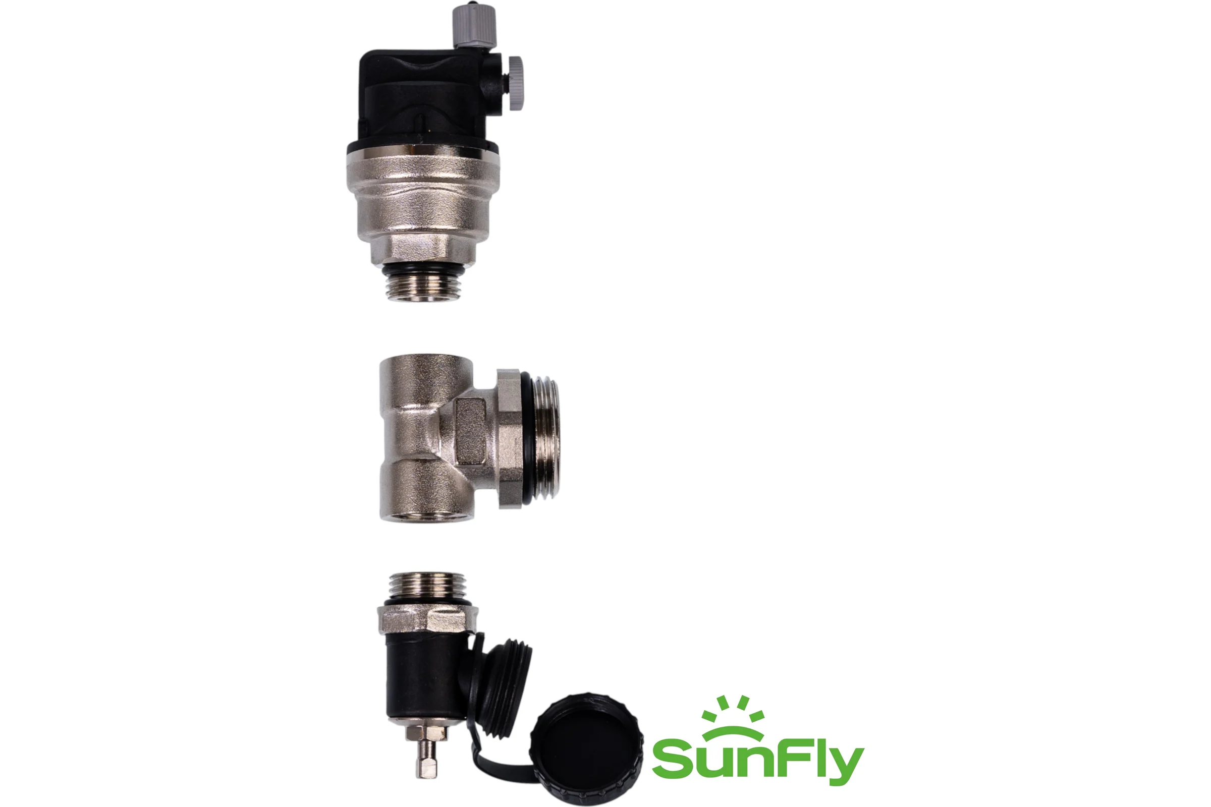 Автоматический воздухоотводчик со сливным краном SUNFLY 1 (XF90778K-1), 2 шт. SF0343594