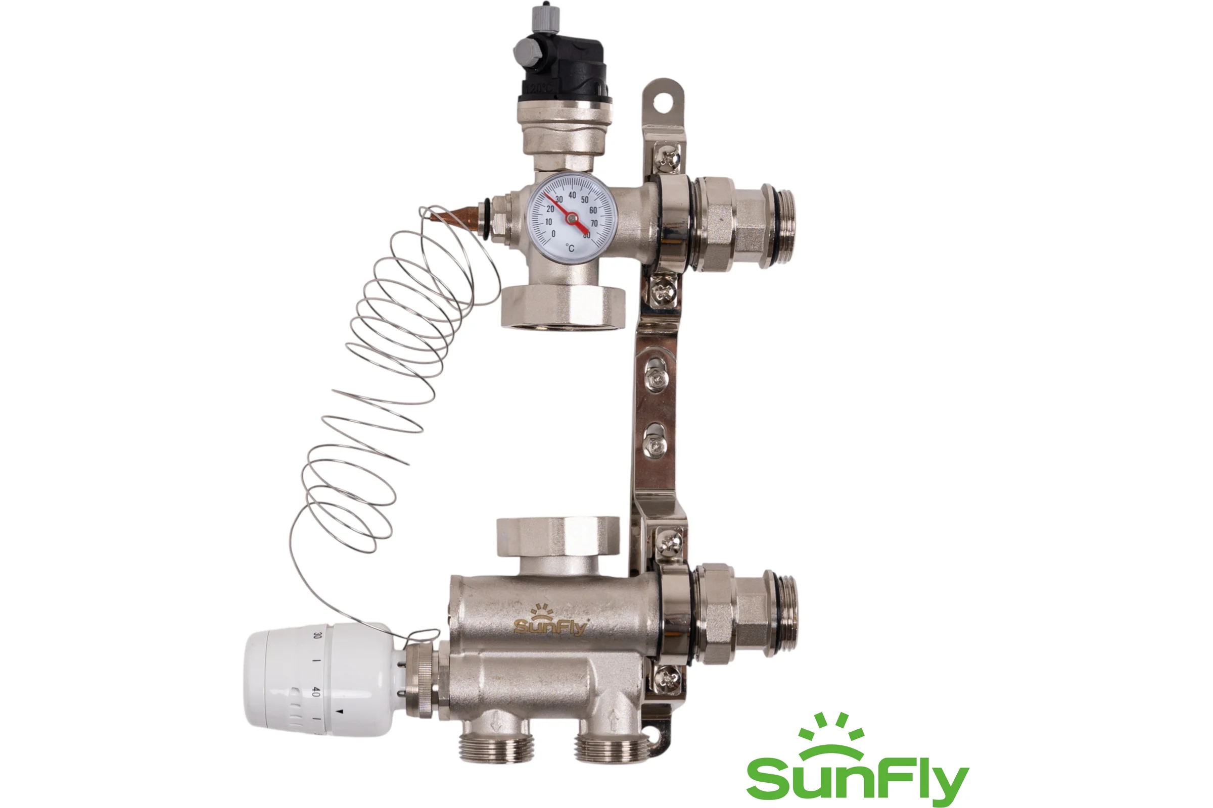 Насосно-смесительный узел для теплого пола SUNFLY 1 с термостатической головкой, без насоса (XF15196D-1) SF0343709