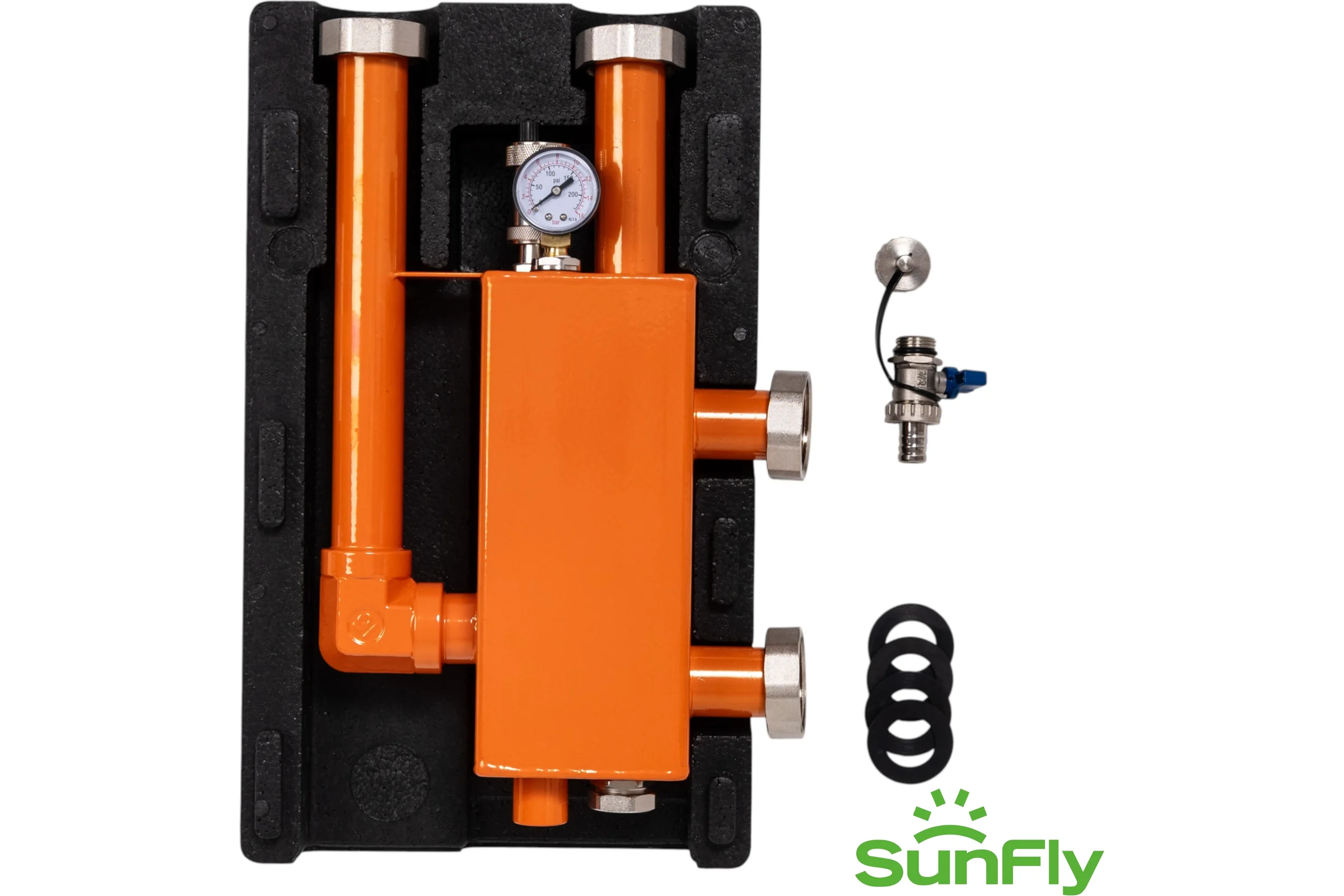 Гидравлическая стрелка с накидными гайками SUNFLY 1 1/2 в теплоизоляции (15010A-112) SF0343600