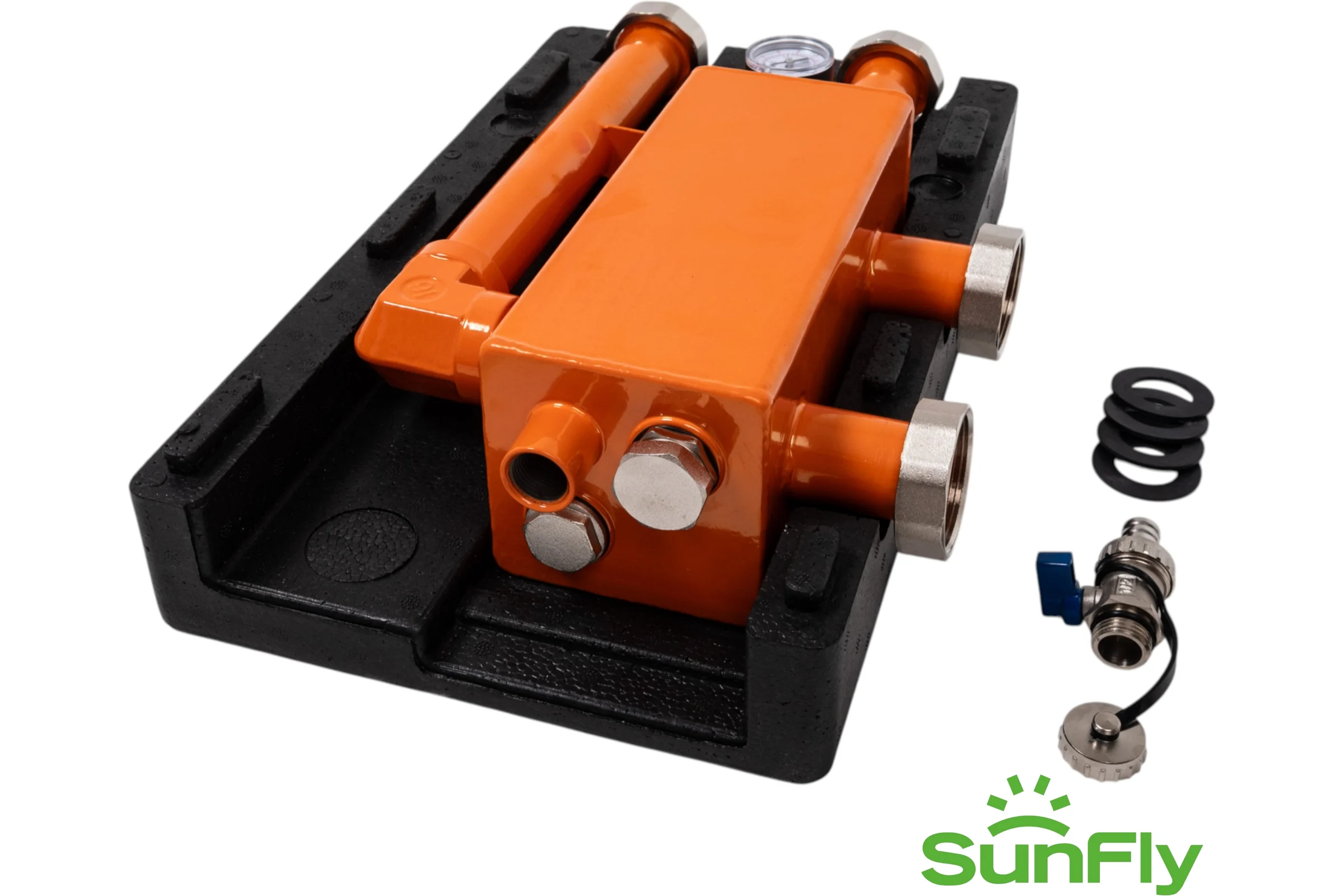 Гидравлическая стрелка с накидными гайками SUNFLY 1 1/2 в теплоизоляции (15010A-112) SF0343600