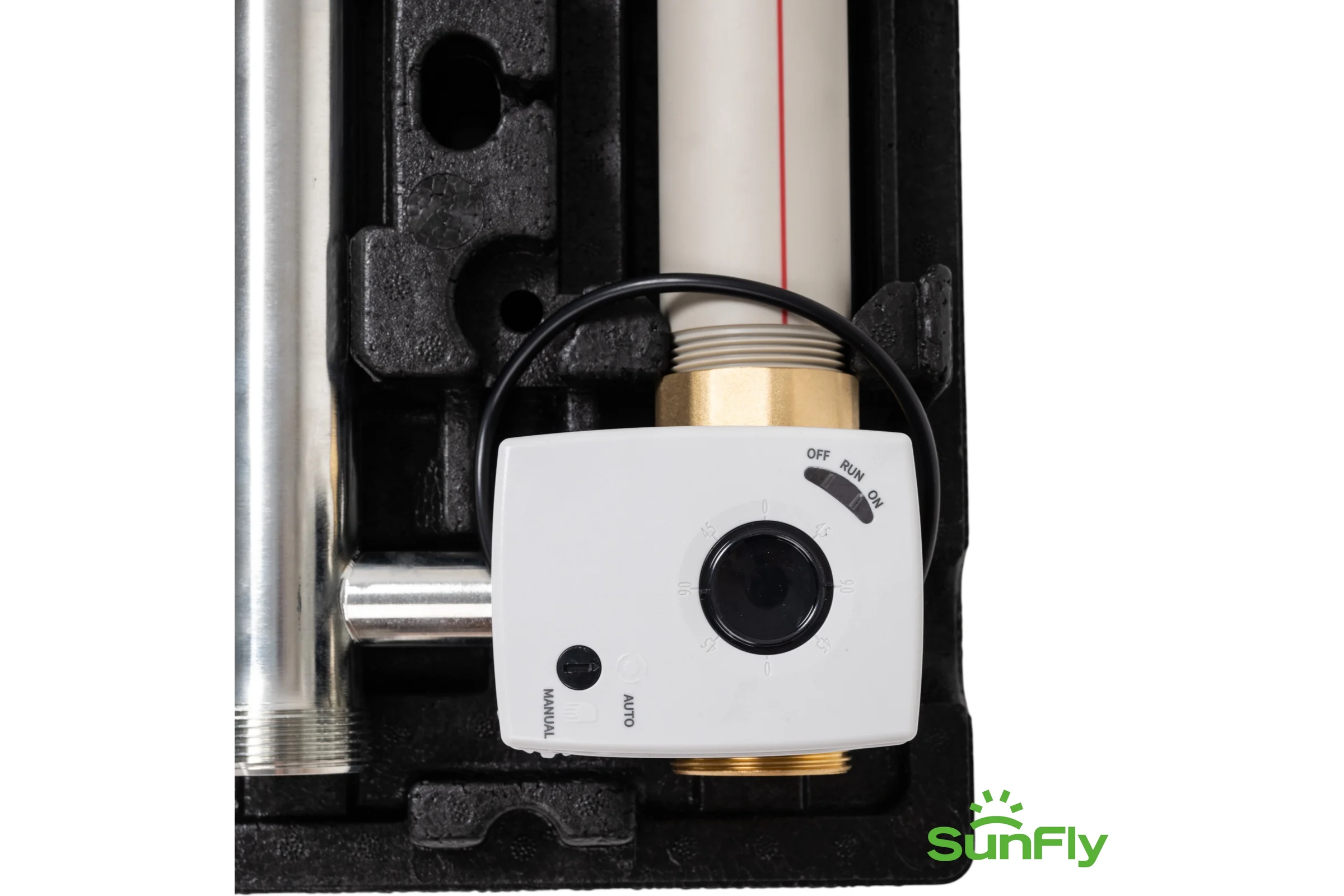 Насосная группа SUNFLY с трехходовым клапаном и сервоприводом, в теплоизоляции, без насоса 1 (XF15666A-112-180) SF0343693