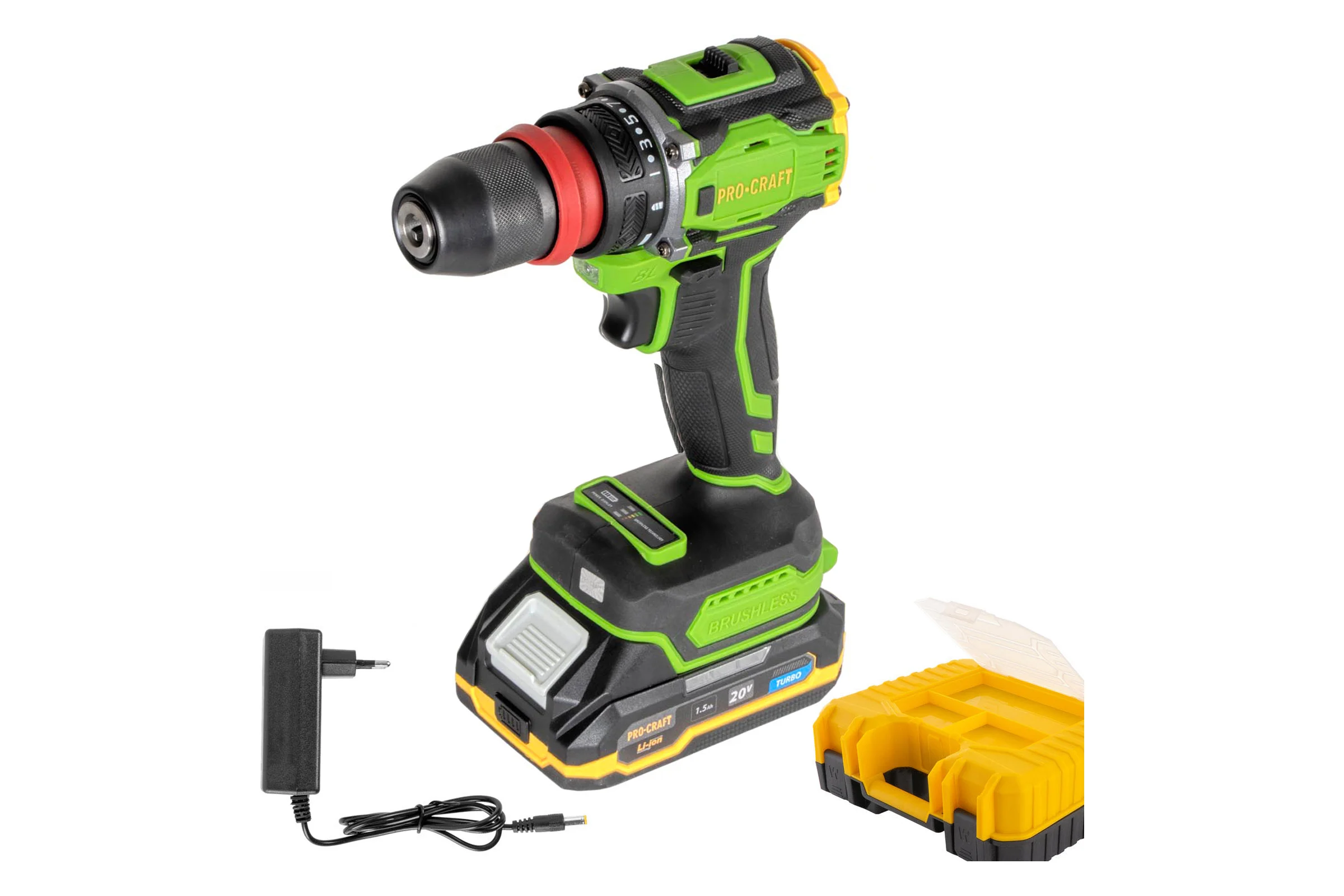 Шуруповерт аккумуляторный PROCRAFT PA18Pro DFR 20В 30Нм (1 АКБ 1,5Ач+ЗУ+Кейс) PA18Pro DRF-1b-c