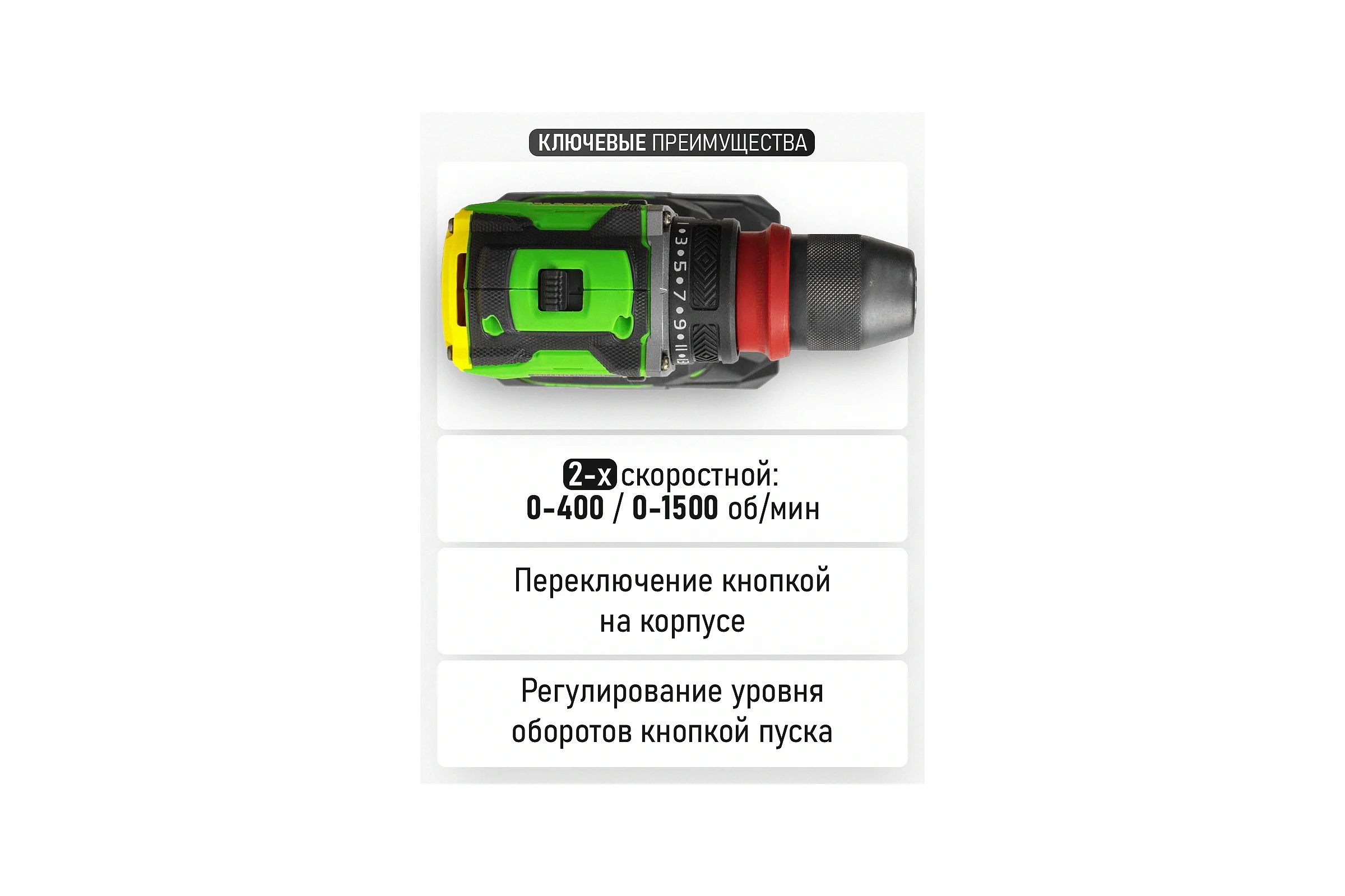 Шуруповерт аккумуляторный PROCRAFT PA18Pro DFR 20В 30Нм (1 АКБ 1,5Ач+ЗУ+Кейс) PA18Pro DRF-1b-c