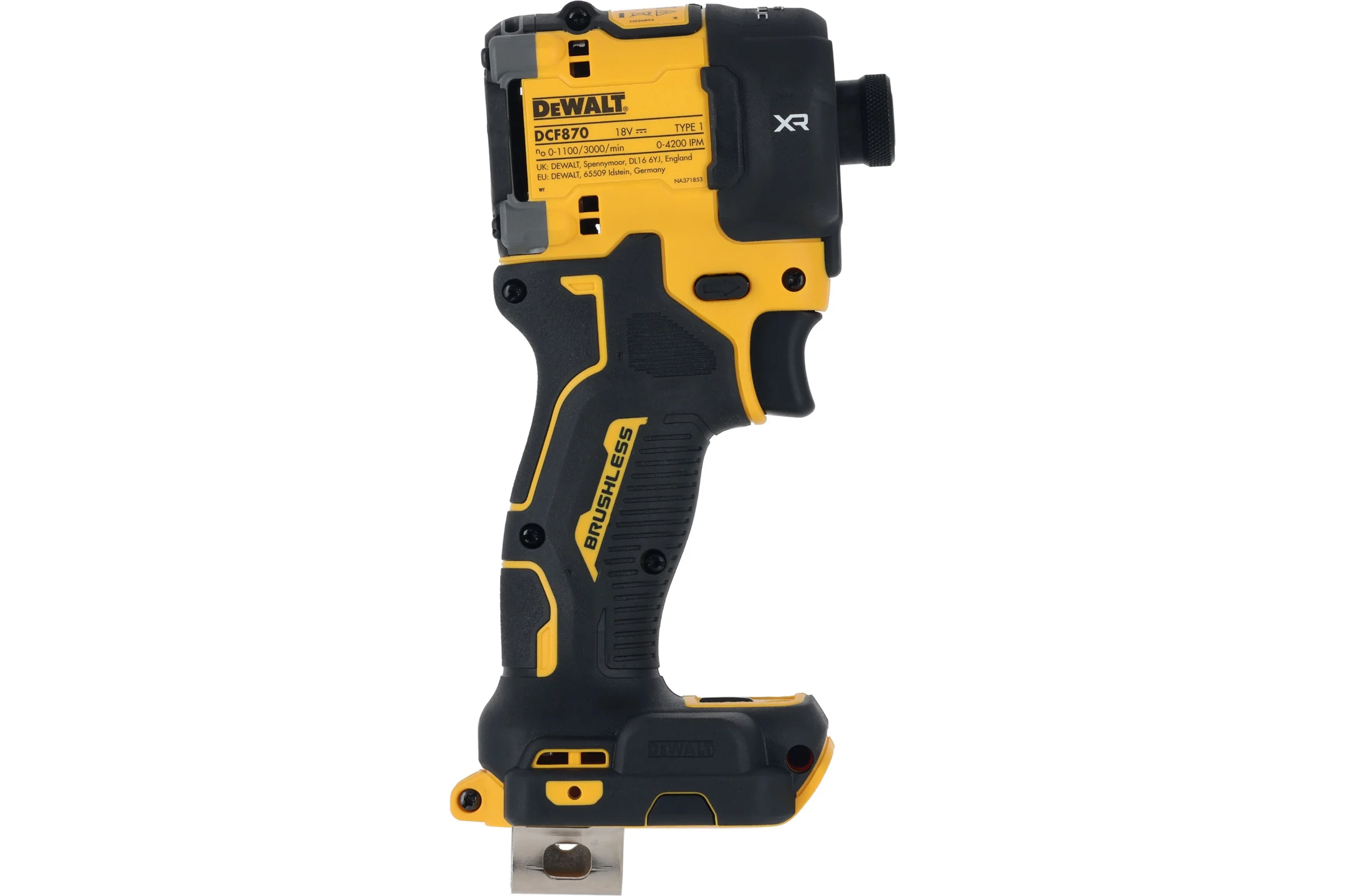 Аккумуляторный масляный шуруповерт Dewalt DCF870N, 18 В, 56 Нм, 4200 уд/мин, без АКБ и ЗУ DCF870N-XJ