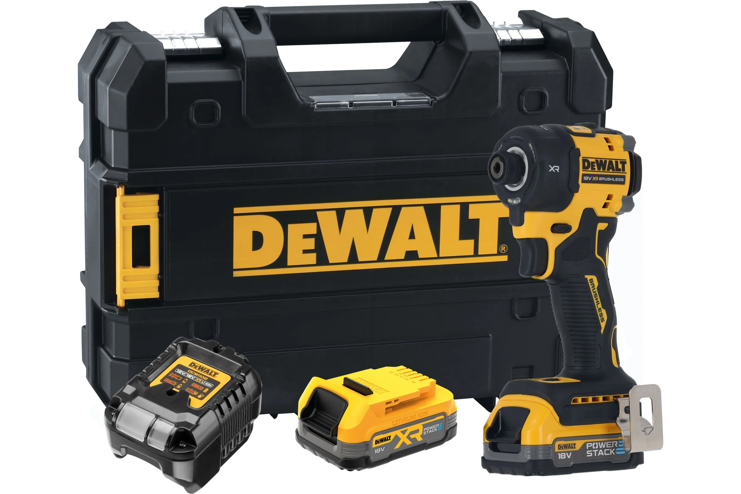 Аккумуляторный масляный шуруповерт Dewalt DCF870E2T, 18 В, 56 Нм, 4200 уд/мин, с 2 АКБ 1.7 Ач и ЗУ, в кейсе TSTAK DCF870E2T-QW