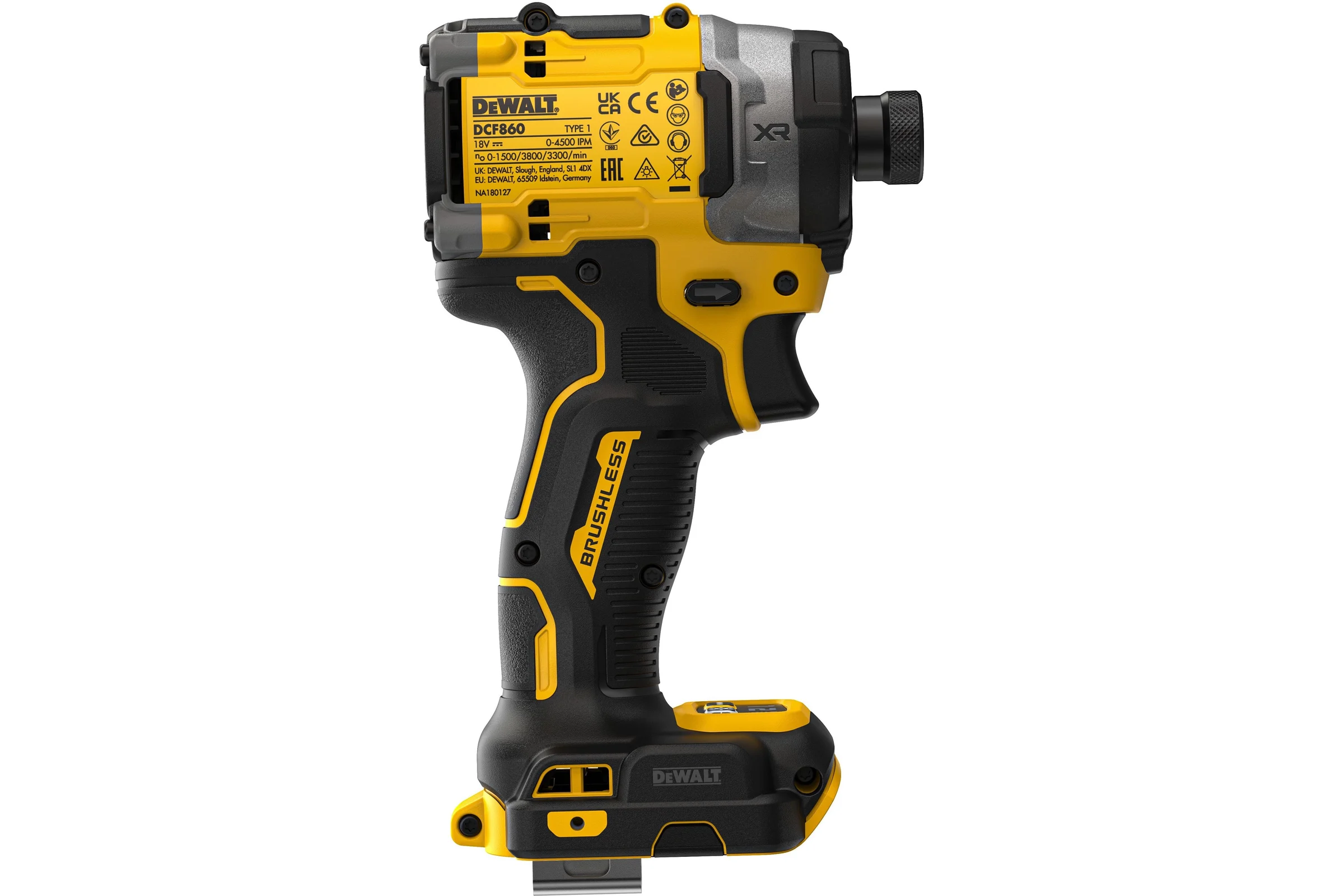 Аккумуляторный шуруповерт Dewalt DCF860NT, 18 В, 282 Нм, 4500 уд/мин, без АКБ и ЗУ, в кейсе TSTAK DCF860NT-XJ