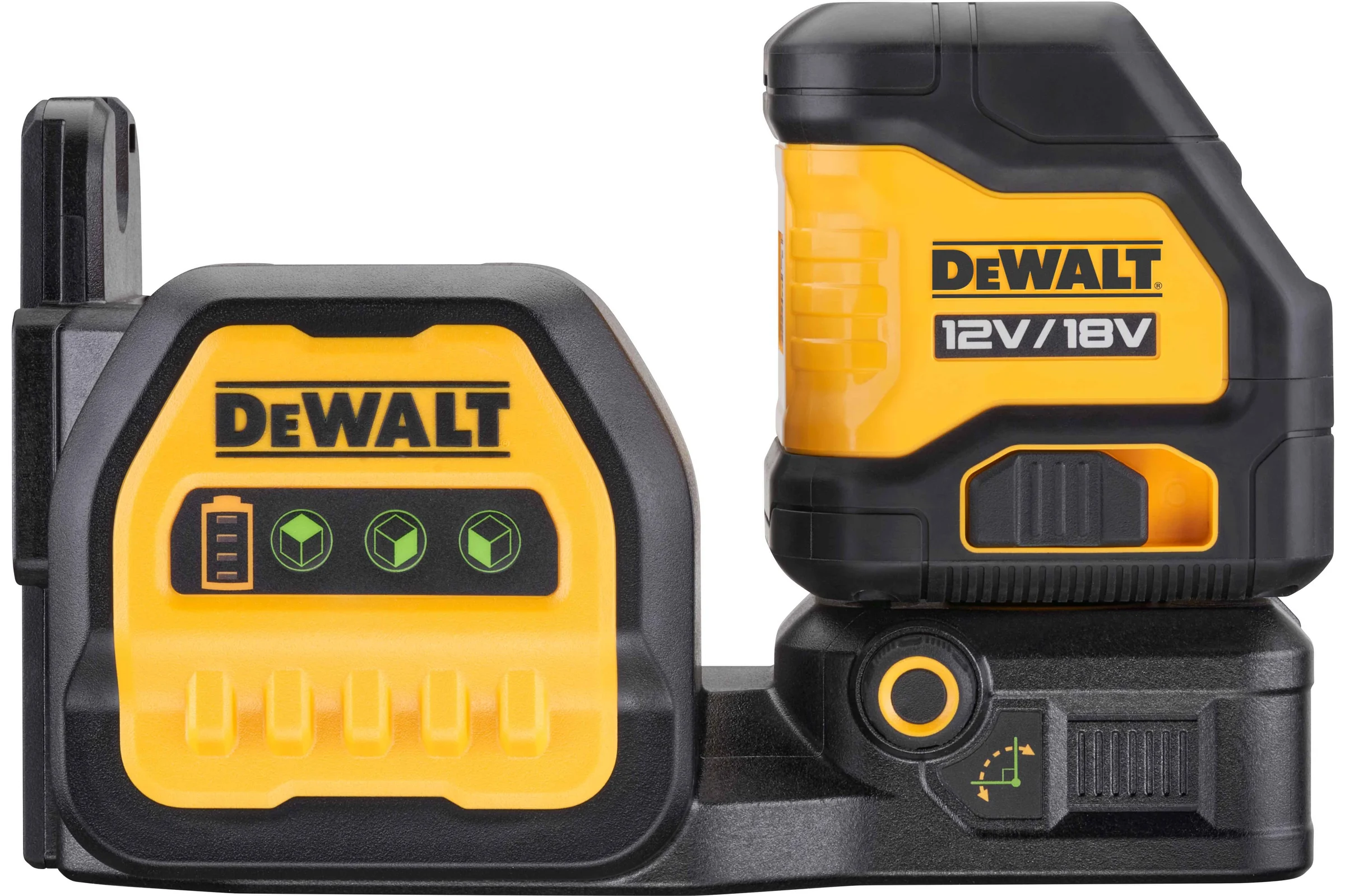 Аккумуляторный лазерный построитель плоскостей Dewalt DCE088NG18, 12/18 В, зеленый луч, 30 м, без АКБ и ЗУ, в кейсе TSTAK DCE088NG18-XJ