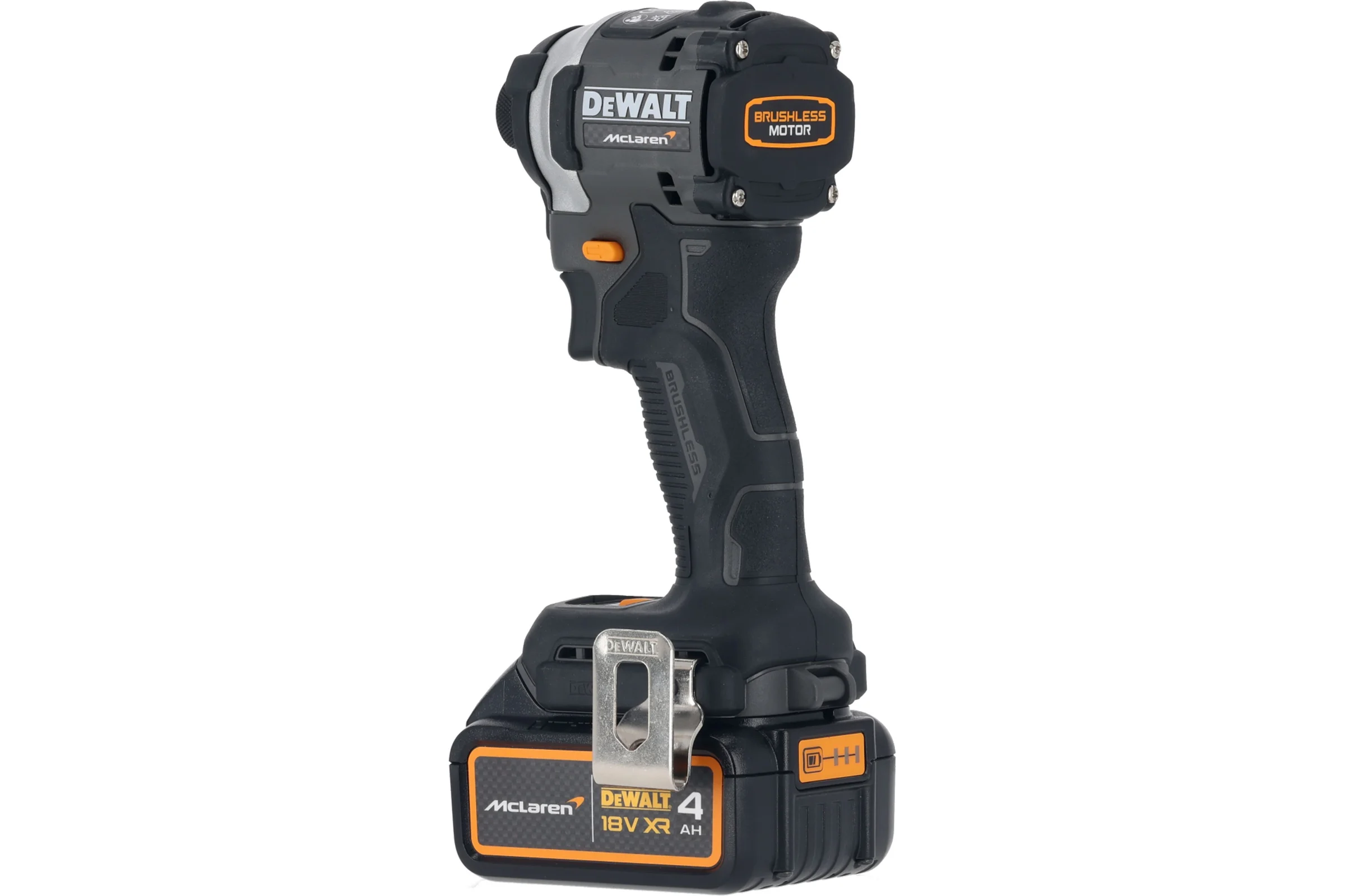 Шуруповерт Dewalt McLaren Limited Edition DCF85MM2T, 18 В, 205 Нм, 3800 уд/мин, с 2 АКБ 4 Ач и ЗУ, в кейсе TSTAK DCF85MM2T-QW