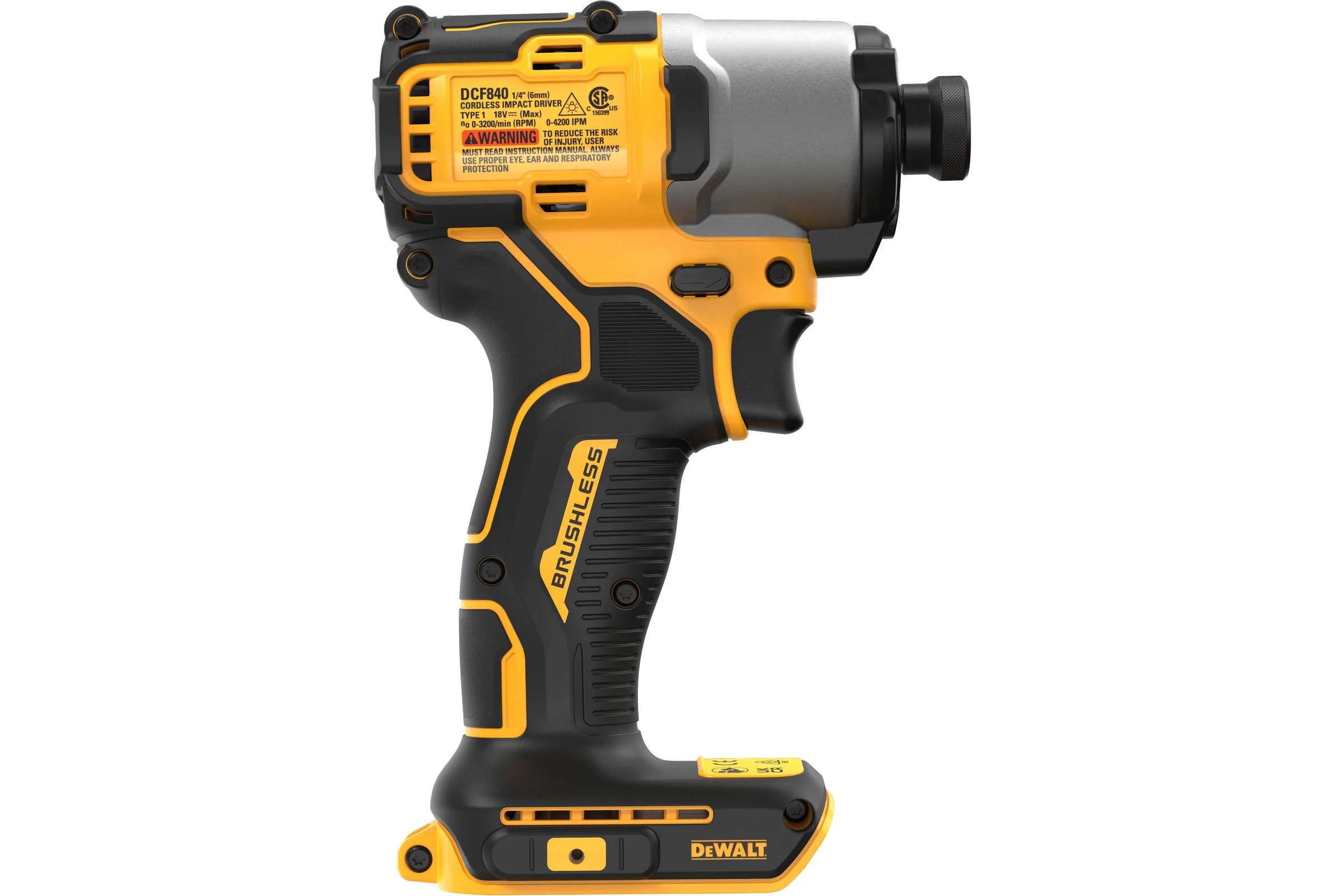 Аккумуляторный шуруповерт Dewalt DCF840NT, 18 В, 192 Нм, 4200 уд/мин, без АКБ и ЗУ, в кейсе TSTAK DCF840NT-XJ