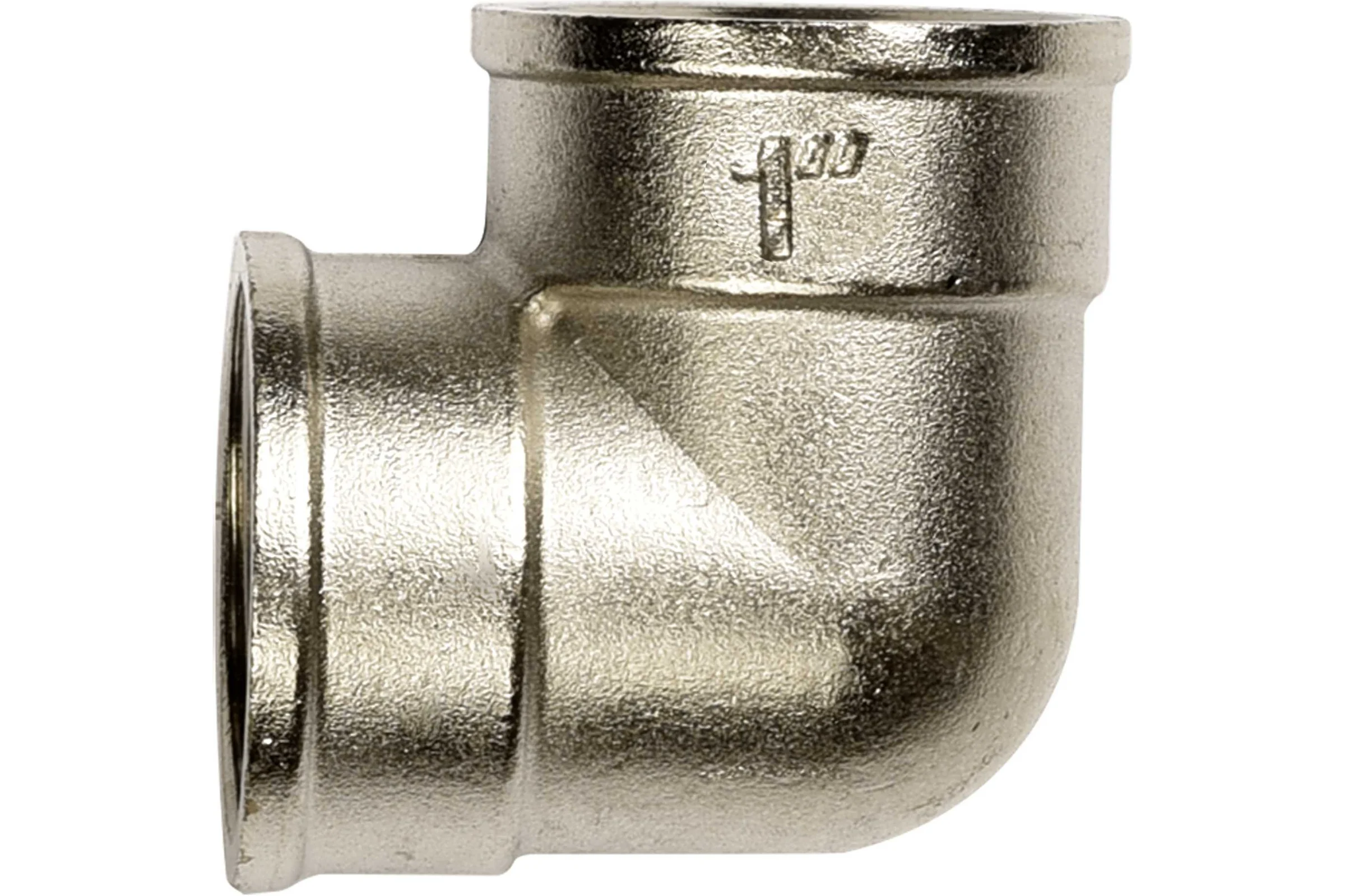 Угол ДМЗ 90 DN25 (1") ВР/ВР латунь никель, 10 шт ДМЗ.008.25Н10