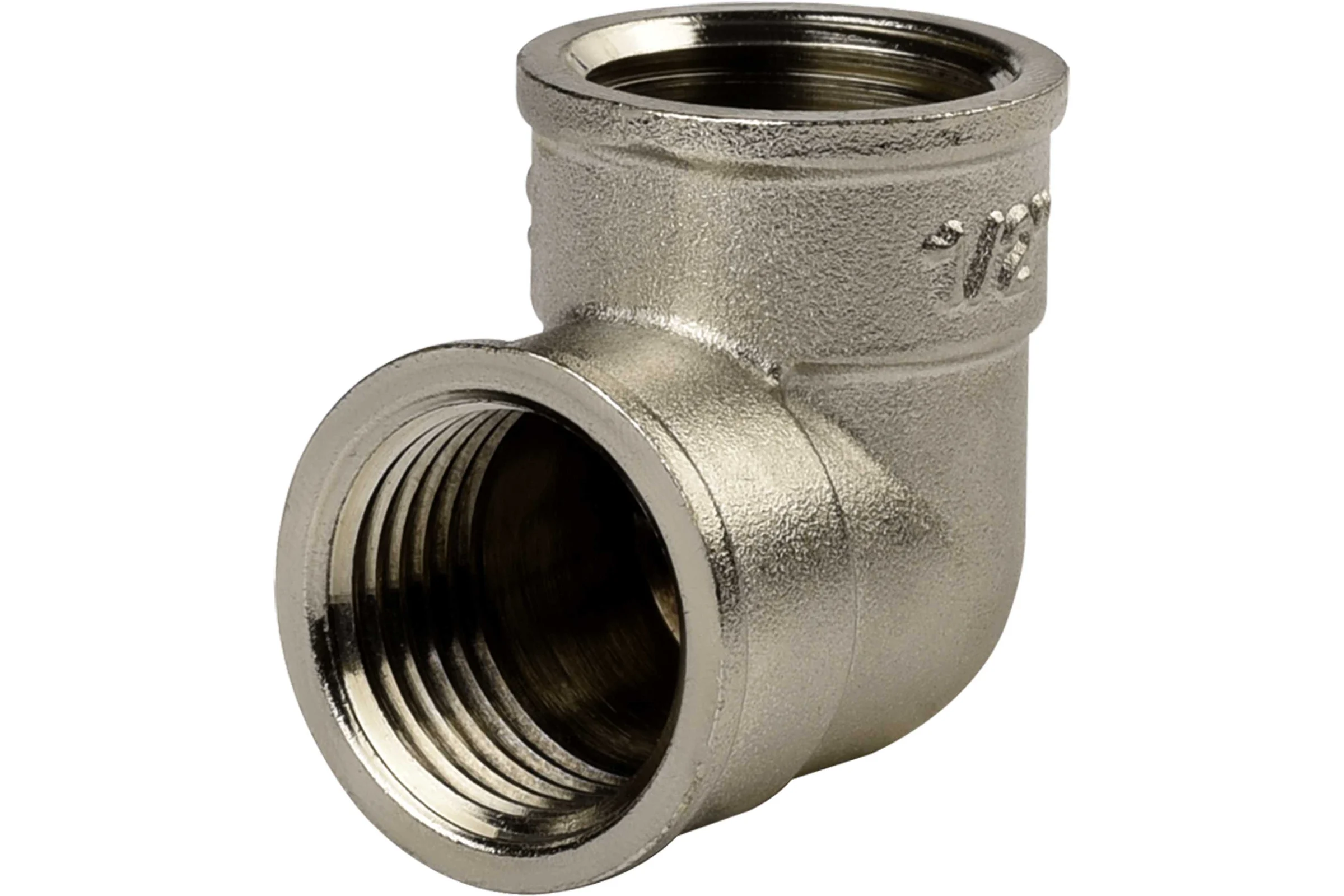 Угол ДМЗ 90 DN15 (1/2") ВР/ВР латунь никель, 3 шт ДМЗ.008.15Н3