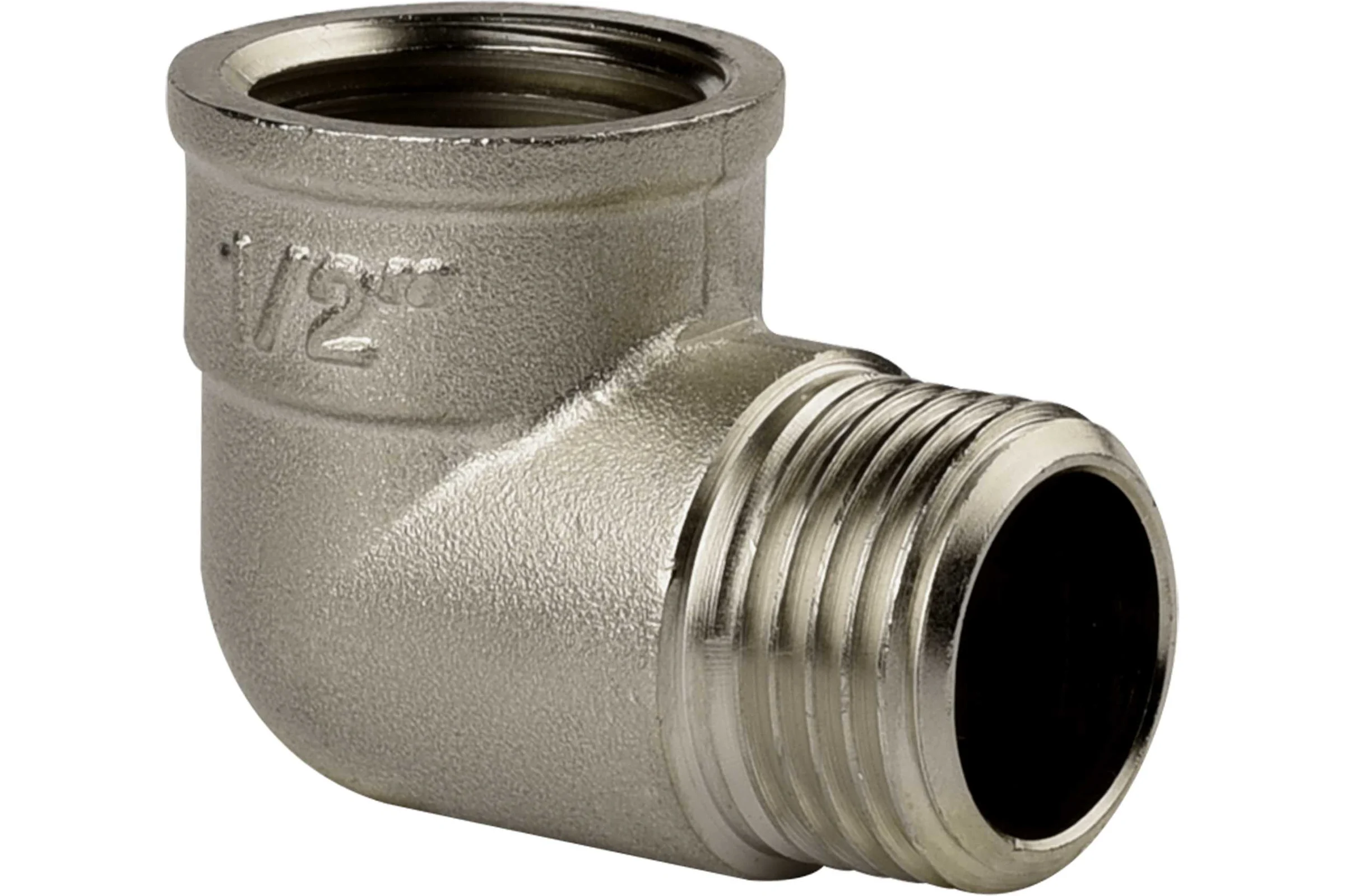 Угол ДМЗ 90 DN15 (1/2'') ВР/НР латунь никель, 3 шт ДМЗ.011.15Н3