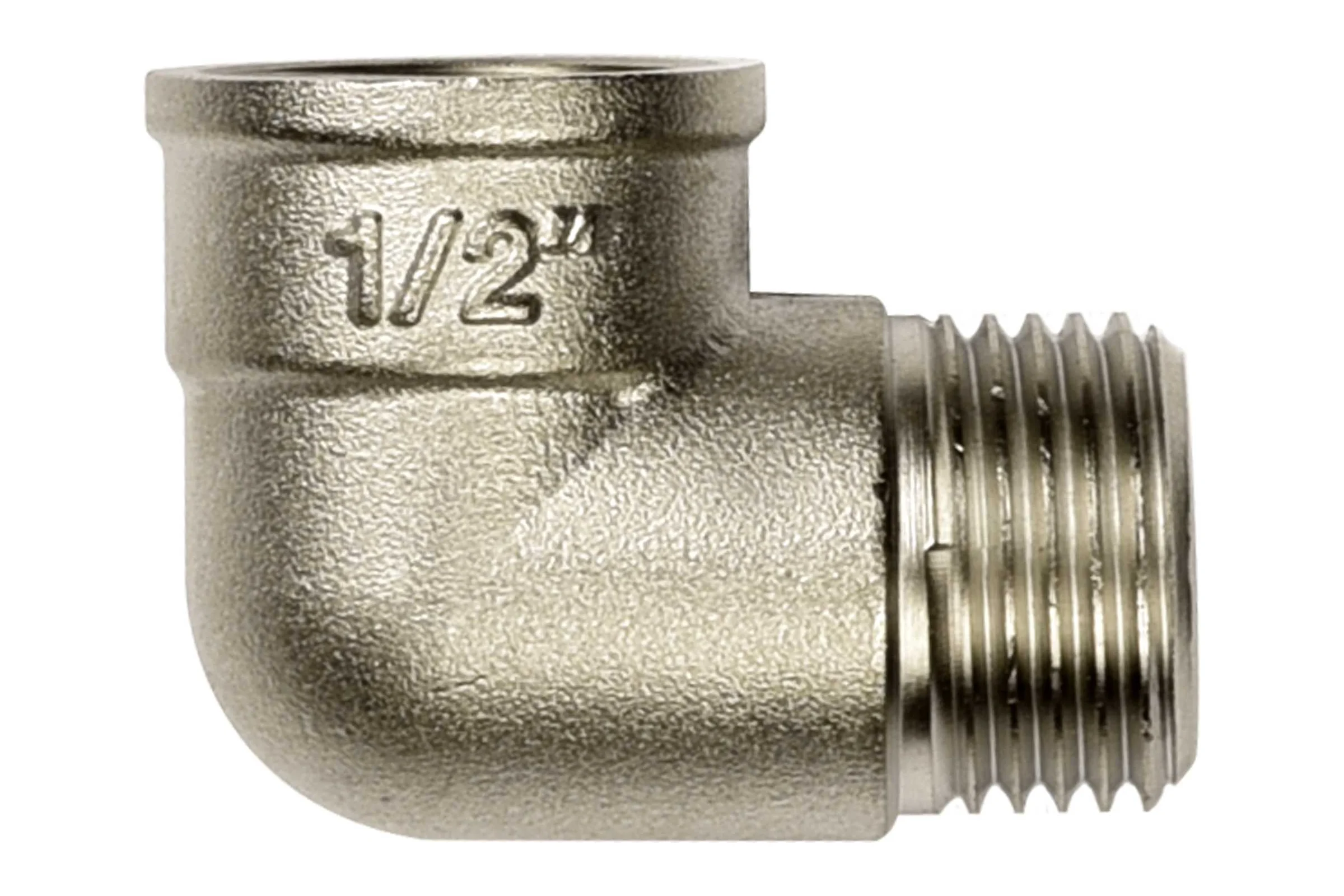 Угол ДМЗ 90 DN15 (1/2'') ВР/НР латунь никель, 5 шт ДМЗ.011.15Н5
