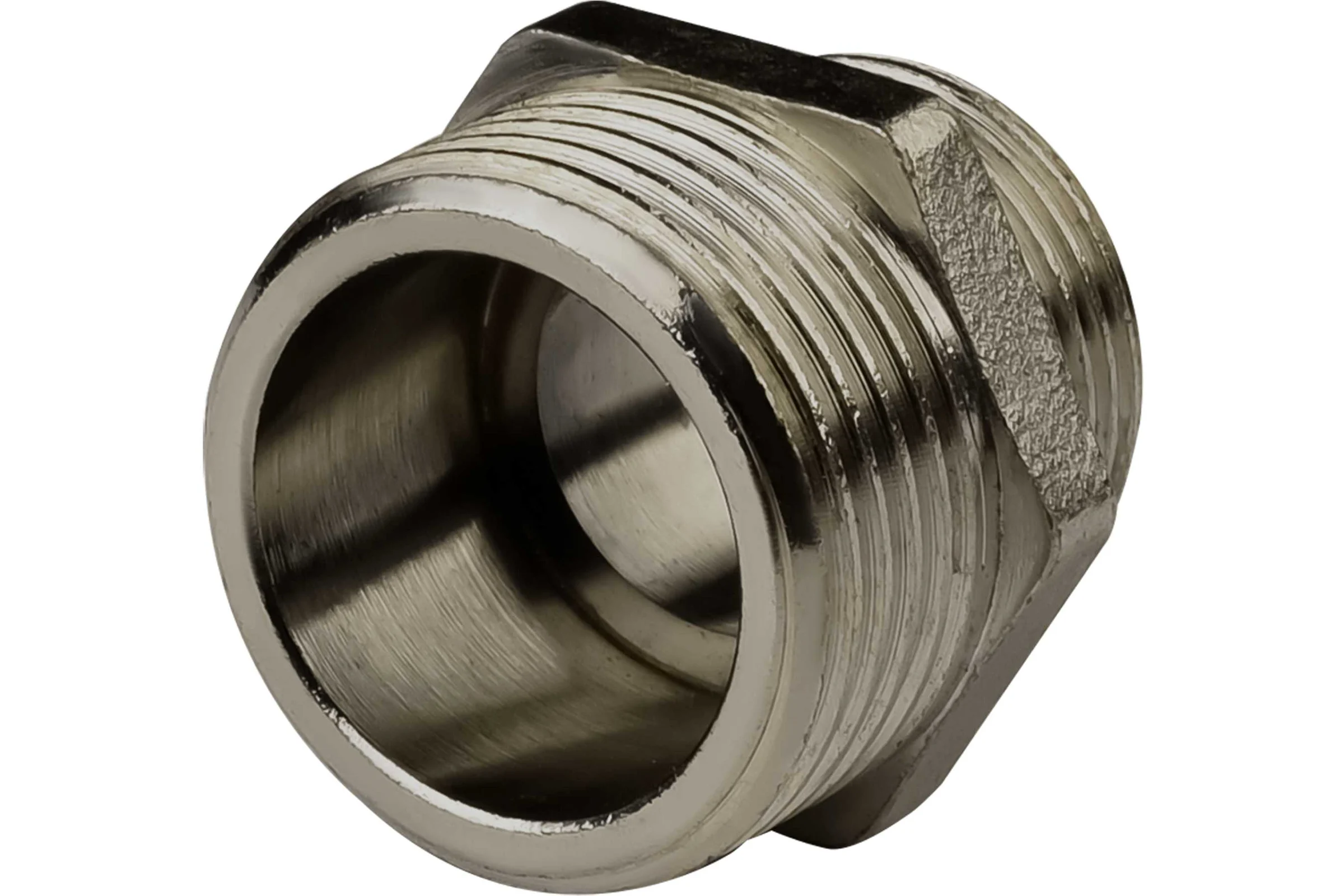 Ниппель ДМЗ DN25 (1") НР/НР латунь никель (упаковка 10 шт) ДМЗ.005.25Н10