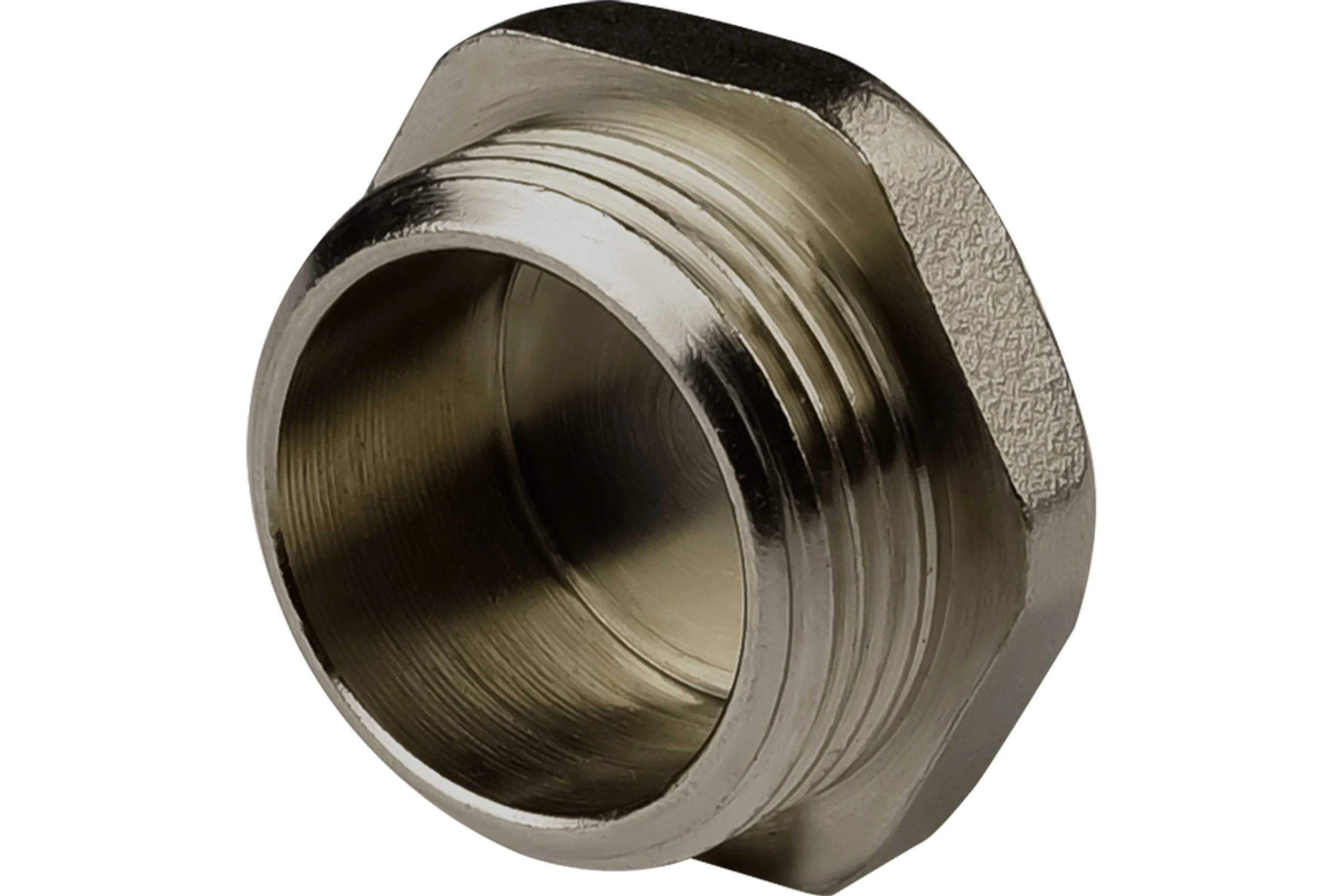 Пробка ДМЗ DN15 (1/2") НР латунь никель (упаковка 2 шт) ДМЗ.003.15Н2