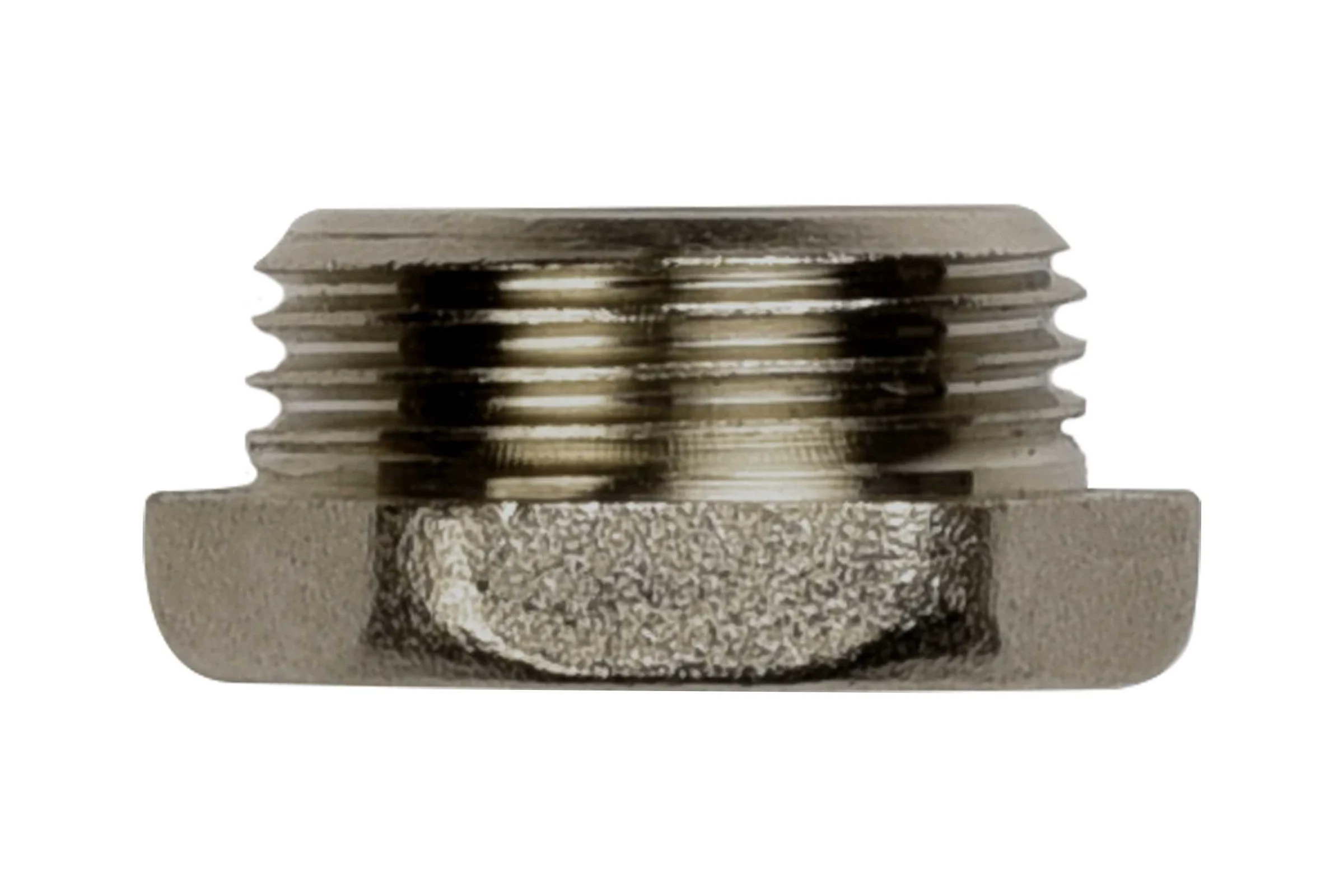 Пробка ДМЗ DN15 (1/2") НР латунь никель (упаковка 3 шт) ДМЗ.003.15Н3