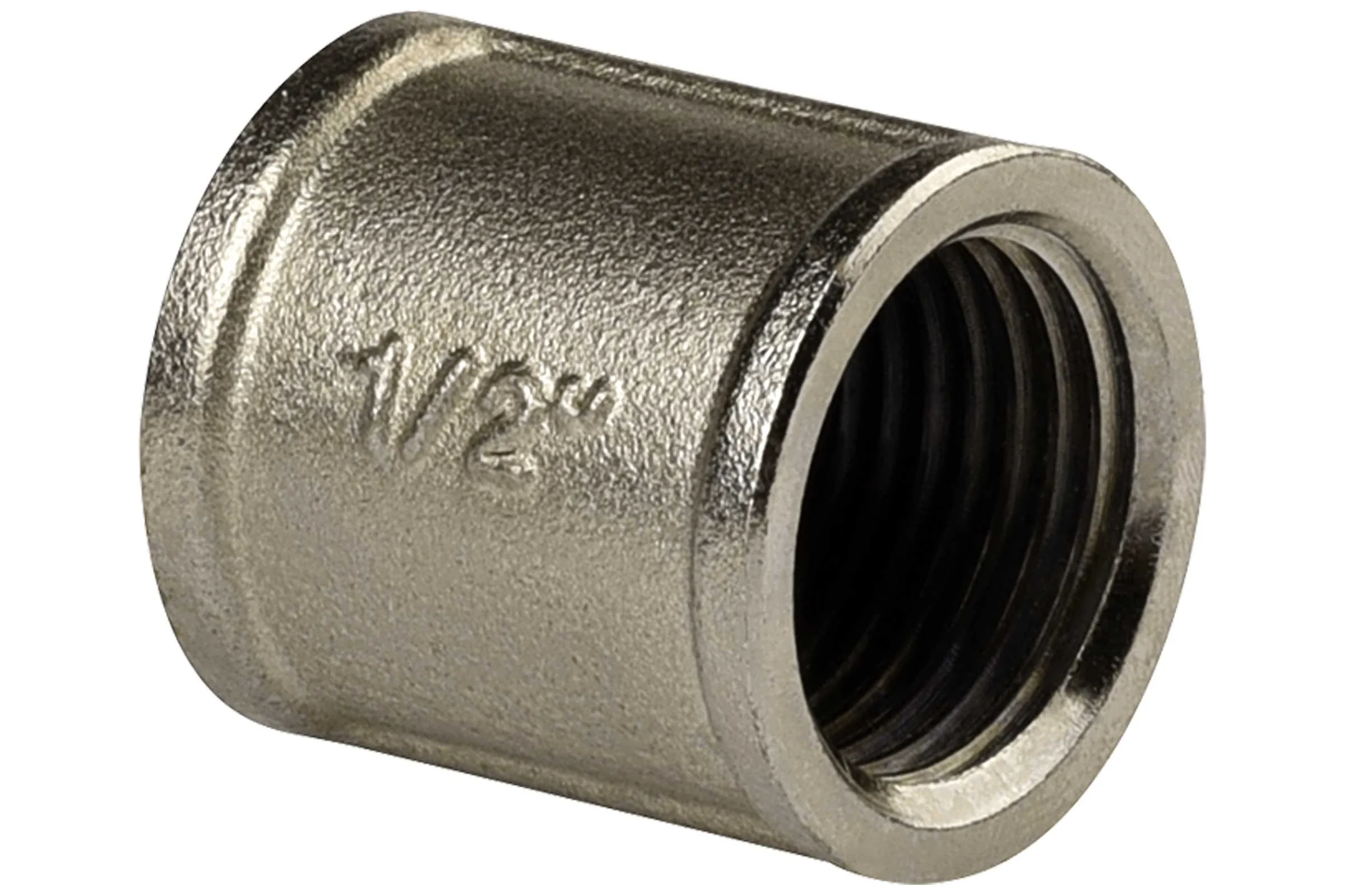 Муфта ДМЗ DN15 (1/2'') ВР латунь никель (упаковка 5 шт) ДМЗ.001.15Н5