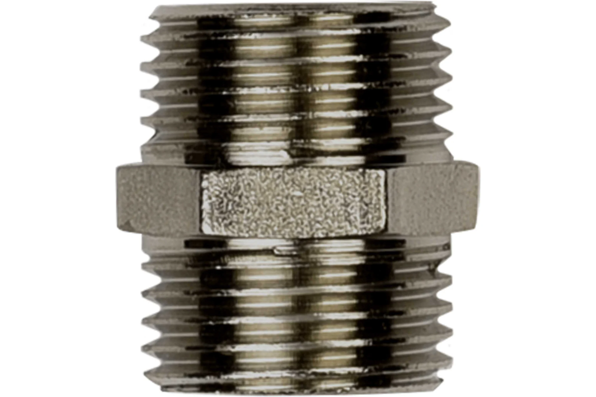 Ниппель ДМЗ DN20 (3/4") НР/НР латунь никель (упаковка 5 шт) ДМЗ.005.20Н5