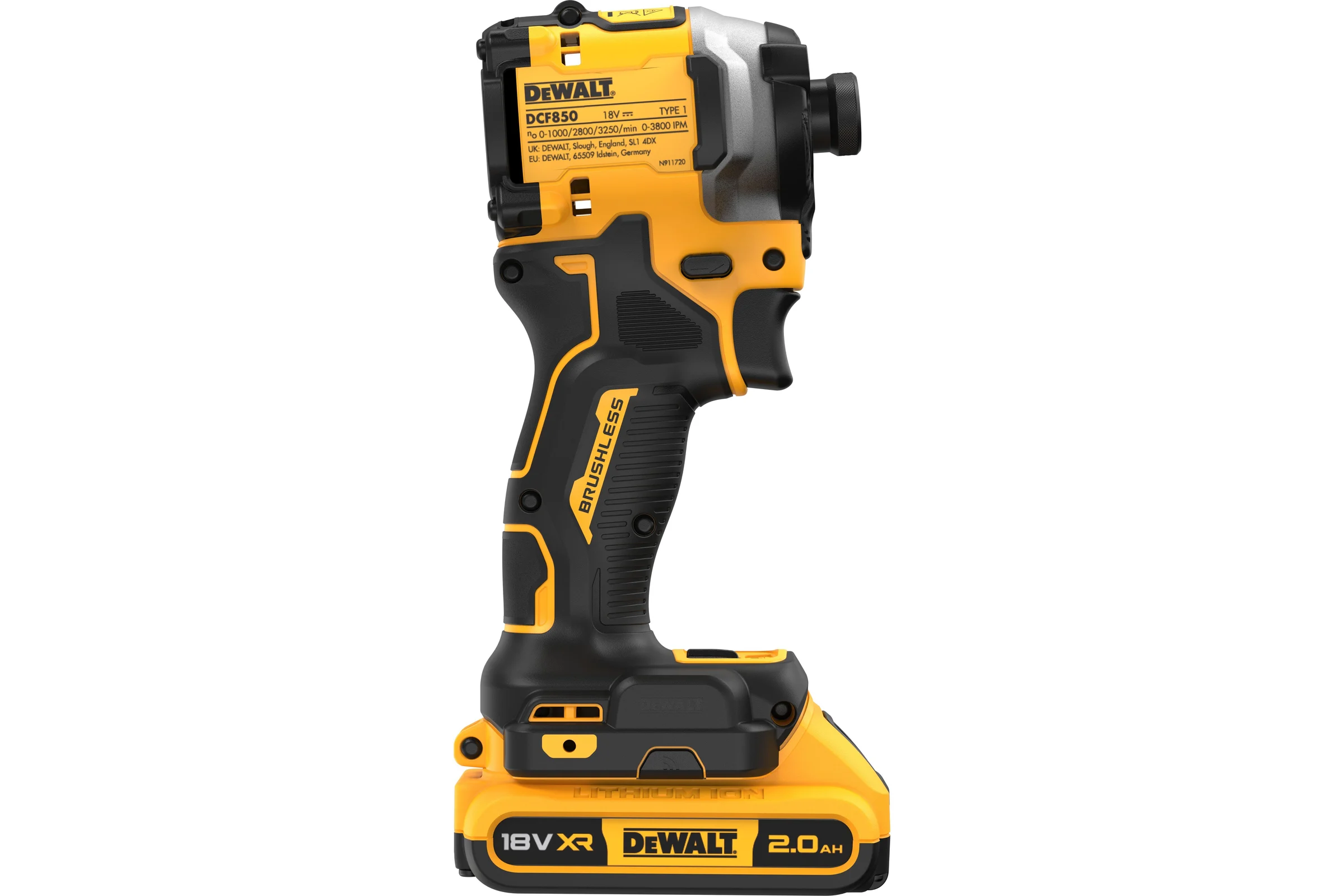 Аккумуляторный шуруповерт Dewalt DCF850D2T, 18 В, 206 Нм, 3800 уд/мин, с 2 АКБ 2 Ач и ЗУ, в кейсе TSTAK DCF850D2T-QW