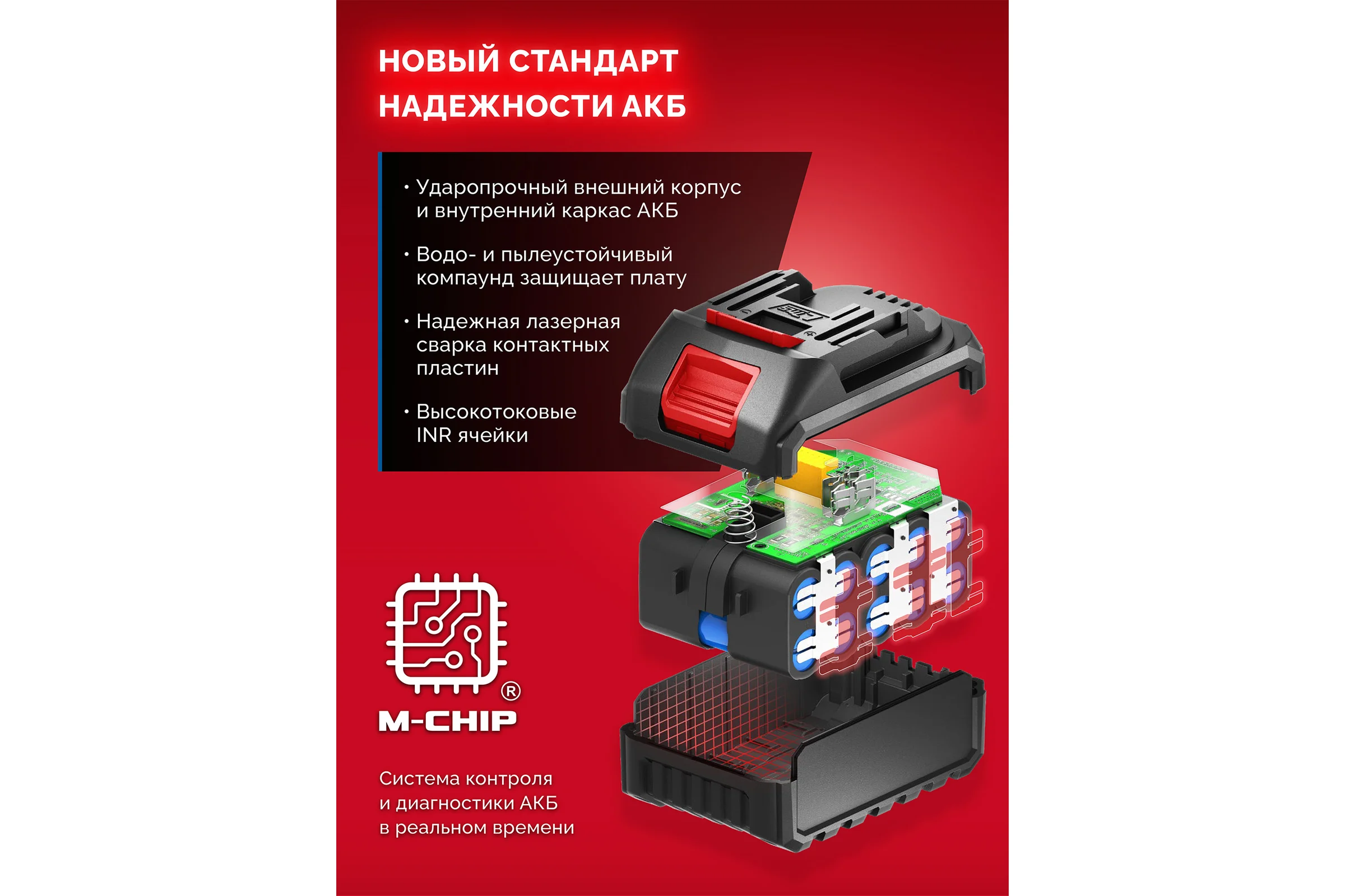 Аккумулятор ЗУБР 20В, 4.0 А·ч, аккумулятор LMS АКБ-20-4
