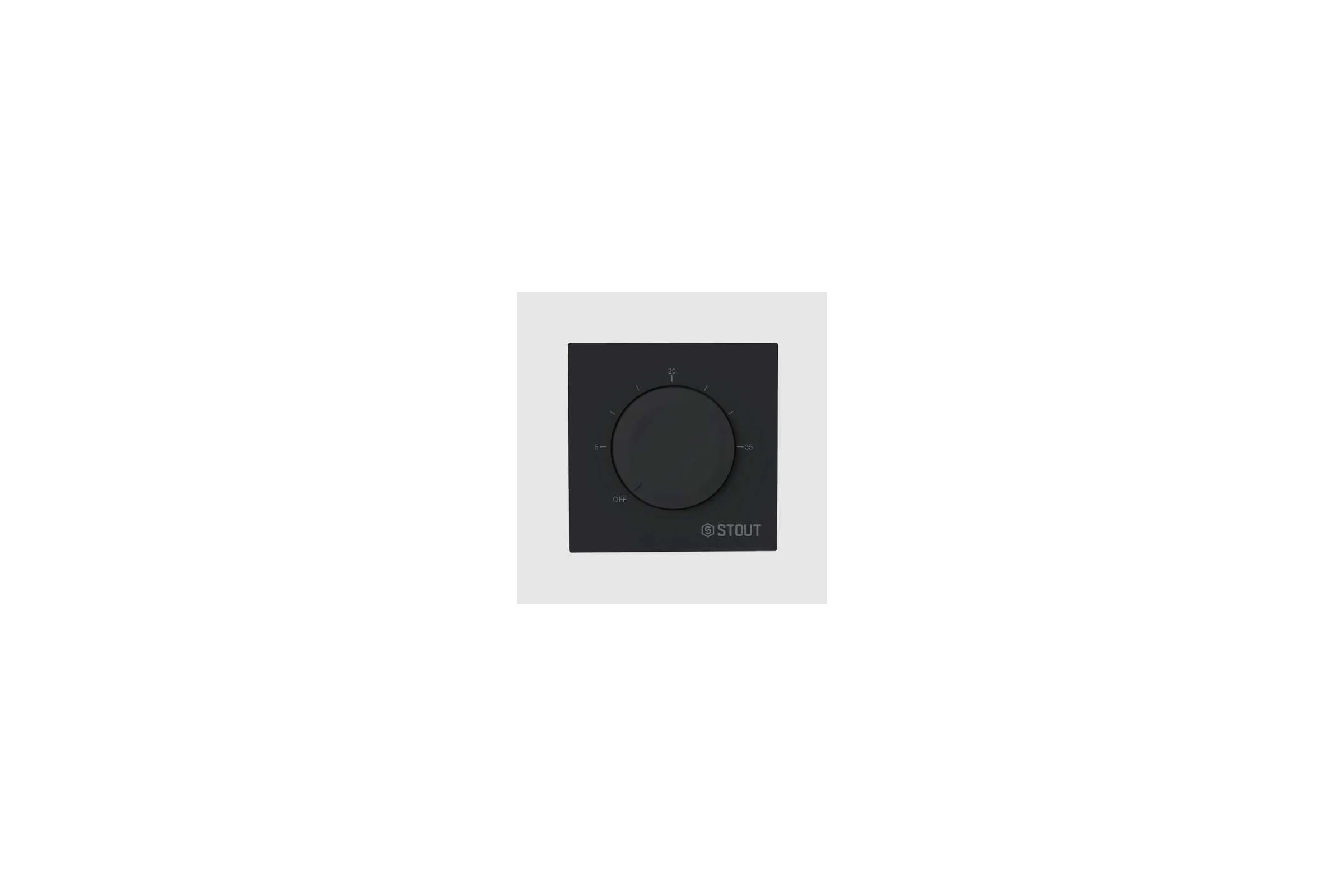 Термостат теплого пола STOUT STE-2001-130220 3А, ON/OFF черный RG0093NF3EPPJB