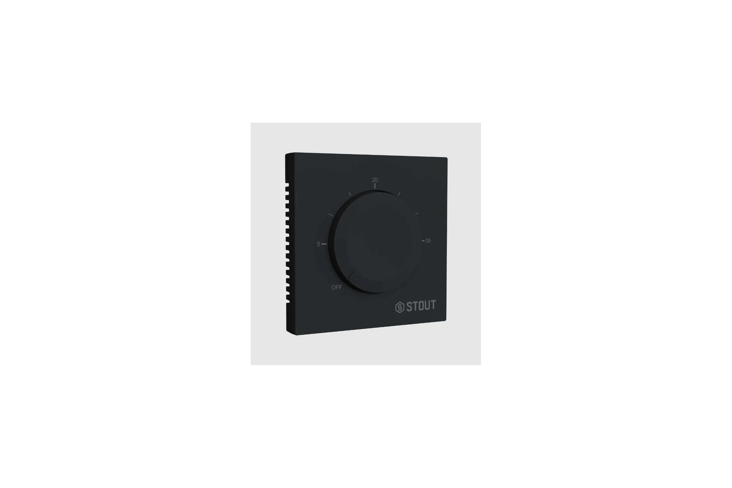 Термостат теплого пола STOUT STE-2001-130220 3А, ON/OFF черный RG0093NF3EPPJB