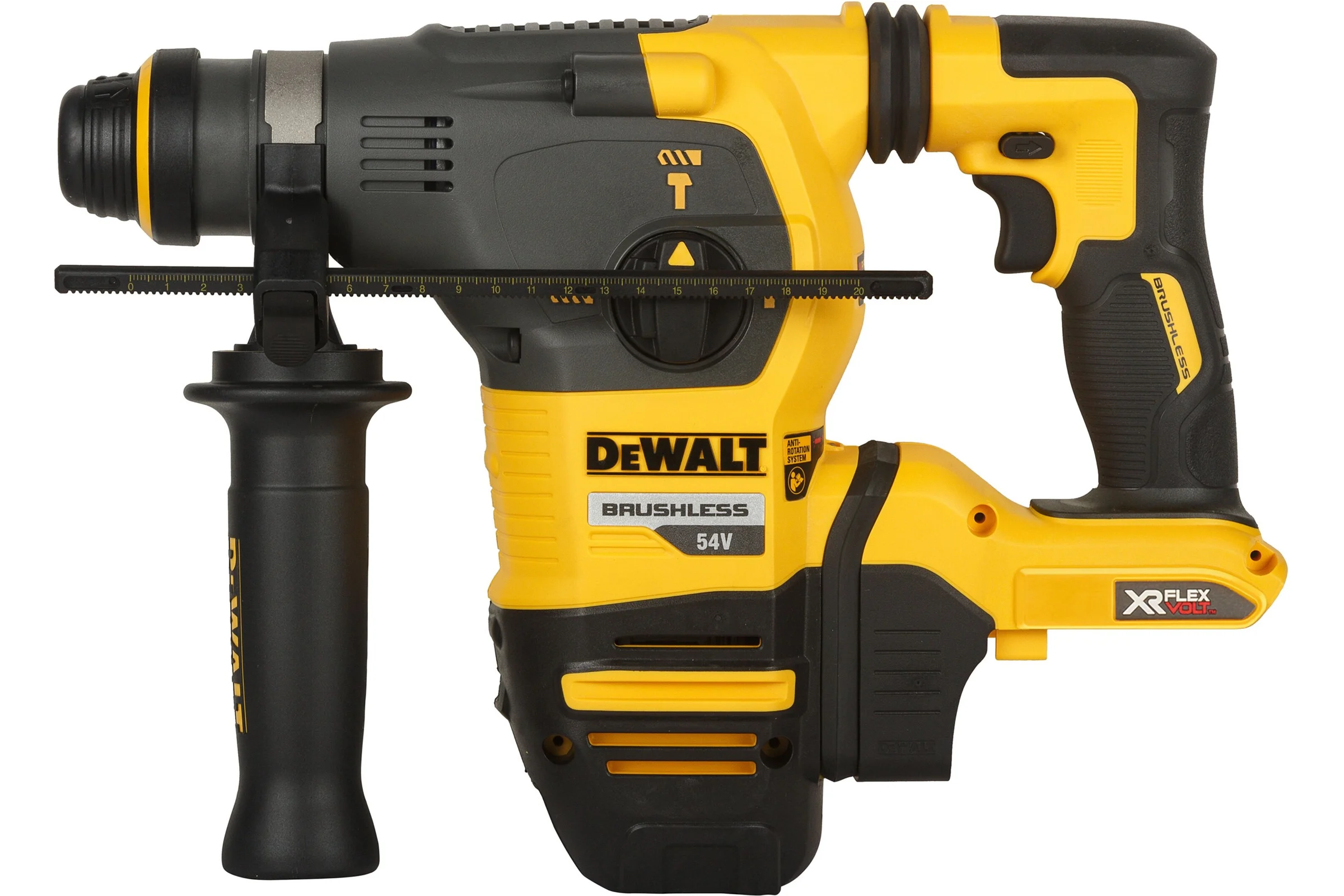 Аккумуляторный перфоратор Dewalt DCH333x2, 54 В, 3.5 Дж, 4480 уд/мин, с 2 АКБ 3 Ач и ЗУ, в кейсе TSTAK DCH333X2-QW