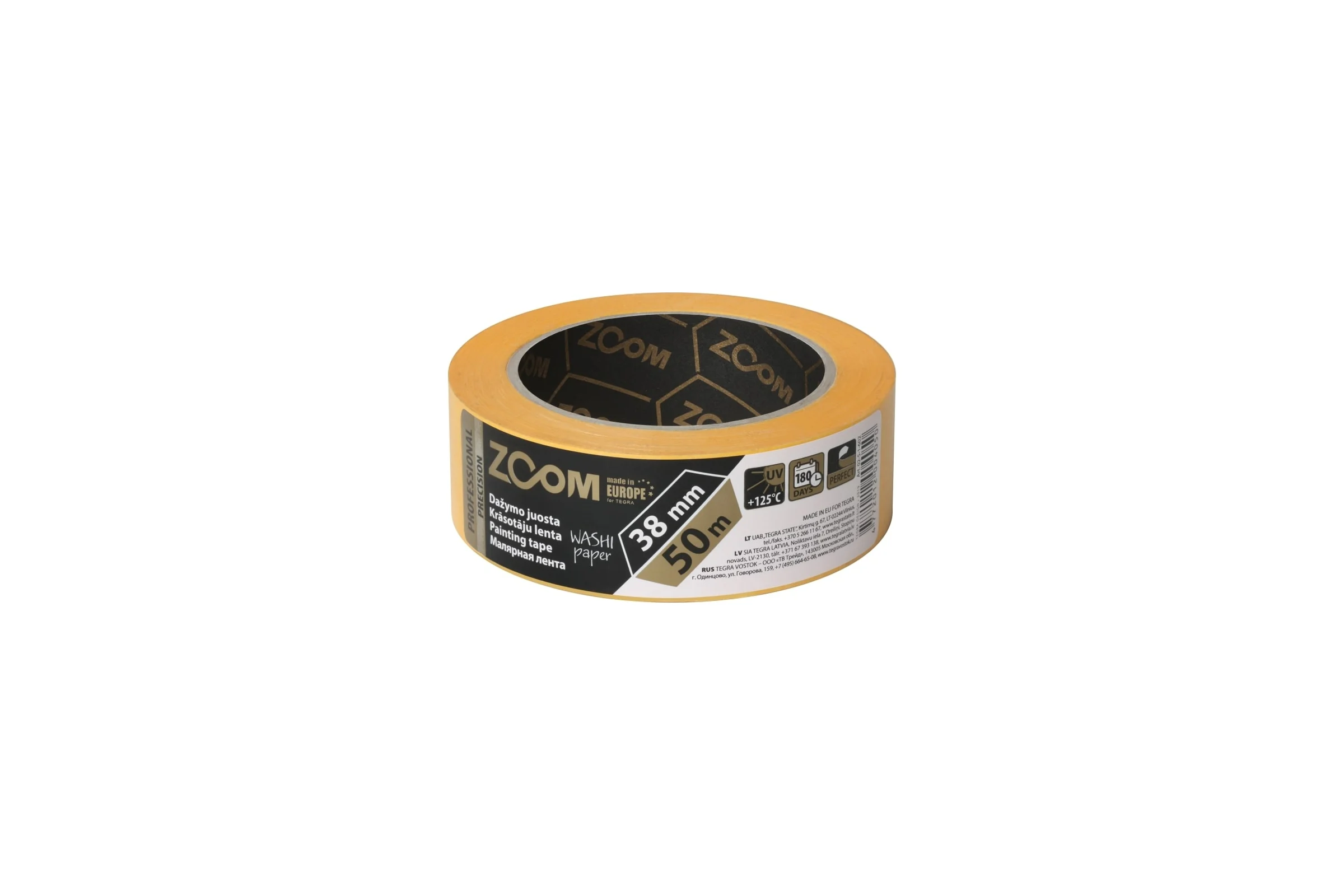 Профессиональная малярная лента ZOOM Precision, 38 мм х 50 м 02-5-1-602