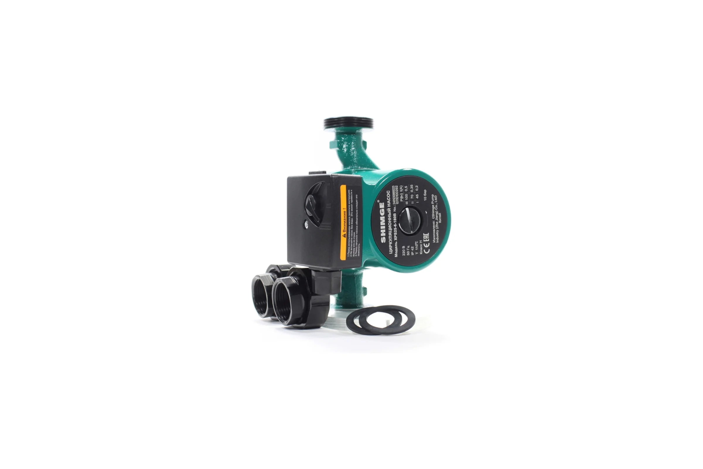 Насос циркуляционный SHIMGE XPS-B 25-6-180 (1x220В; 0,10кВт), с гайками, L180 10110100292