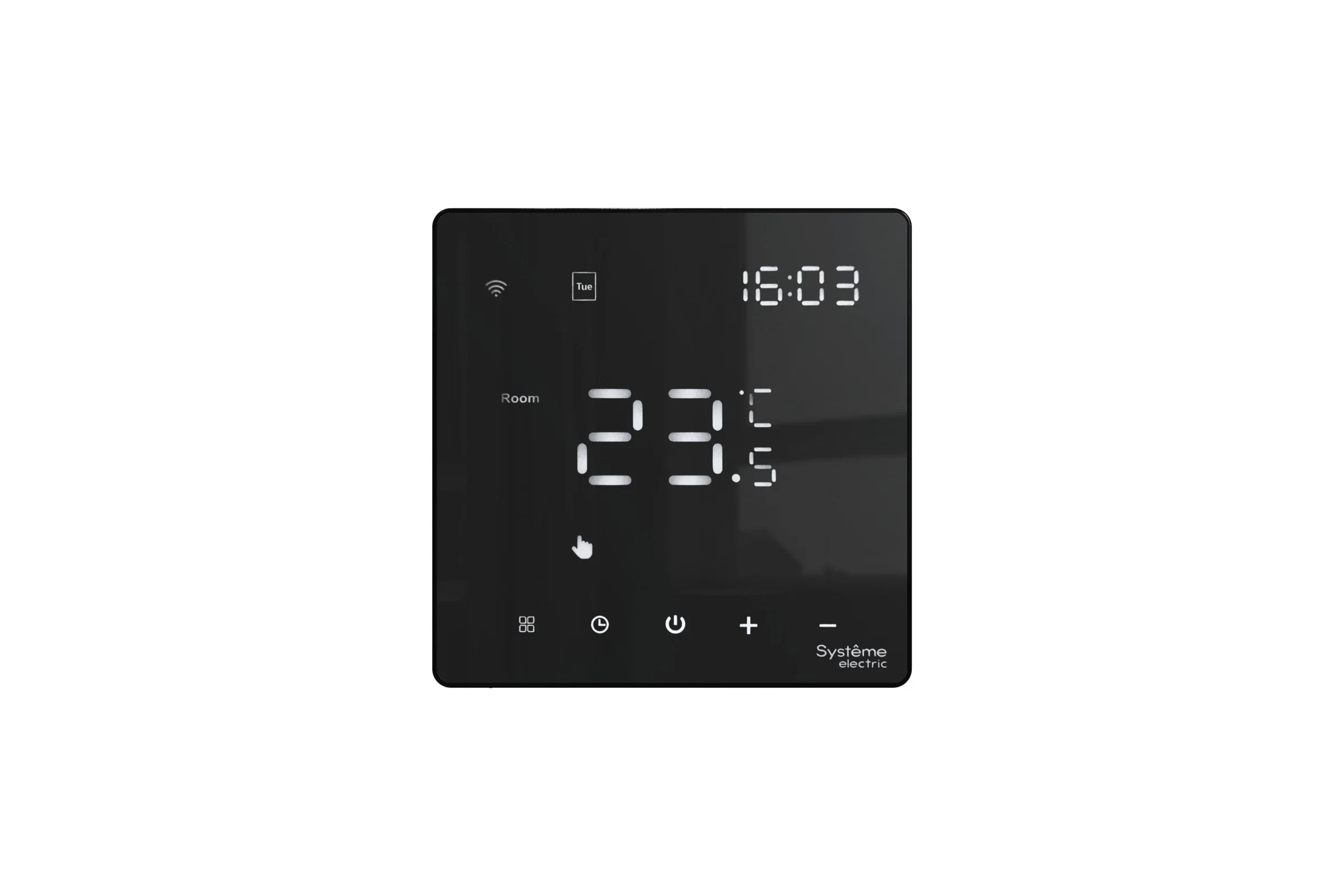 Термостат Wi-Fi электронный для теплого пола Systeme Electric ARTGALLERY, 16 A, в сборе, ЧЁРНЫЙ GAL001038