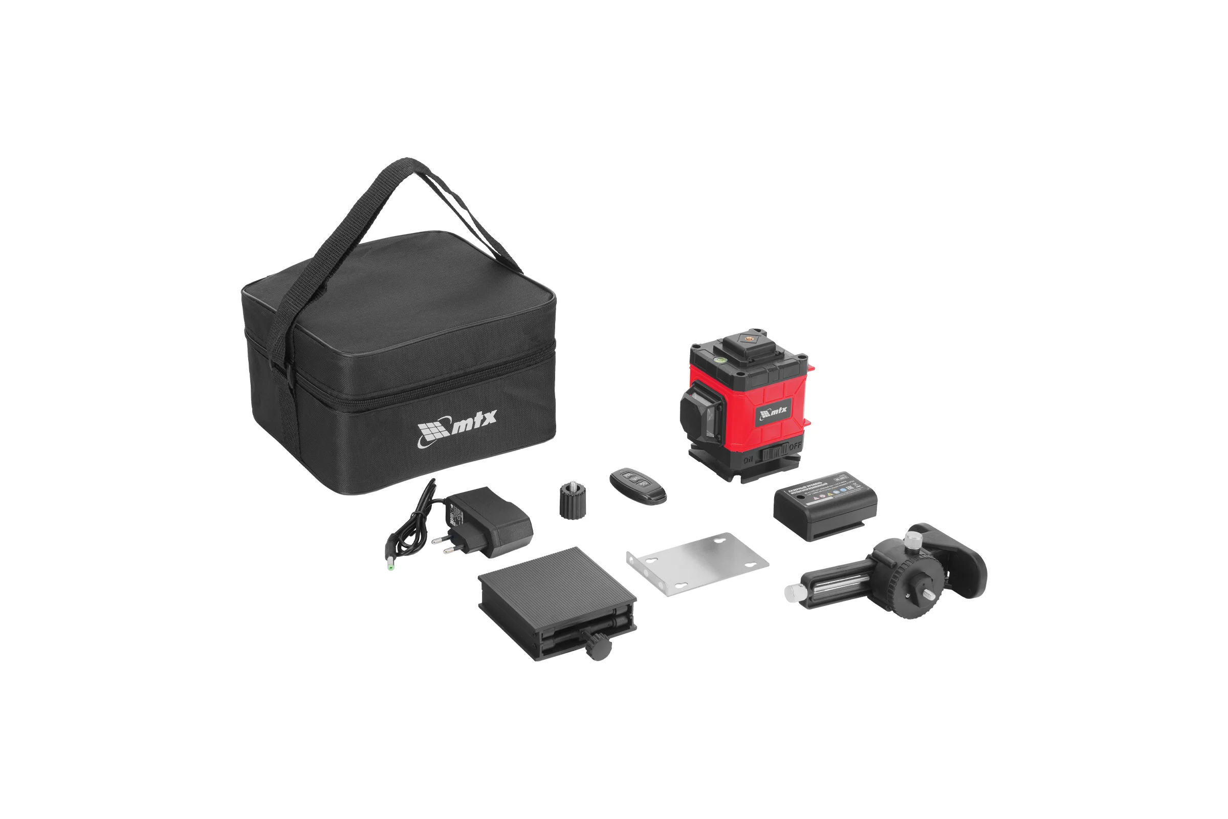 Лазерный уровень MTX м-призм. ML 360-3 Basic SET, 30 м, зеленый луч, акк. Li 3000 мАч, сумка 35083