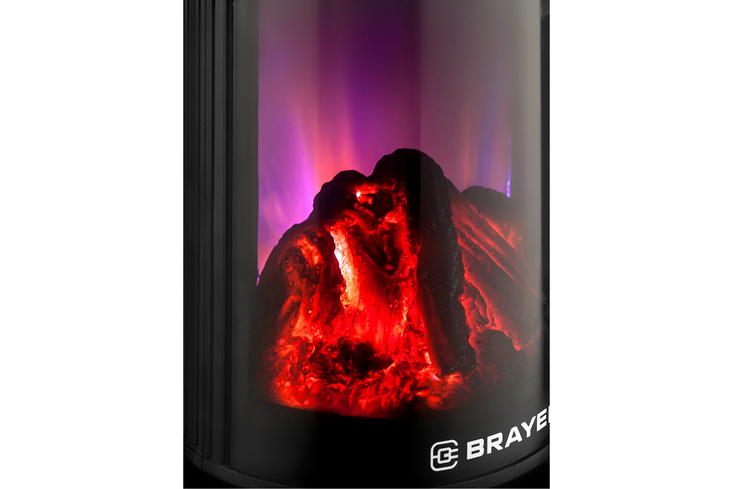 Тепловентилятор BRAYER 4863BR 2000Вт, LED-дисплей, пульт ДУ, таймер 8 ч, площадь 20кв.м., электронное управление, эффект пламени BR4863