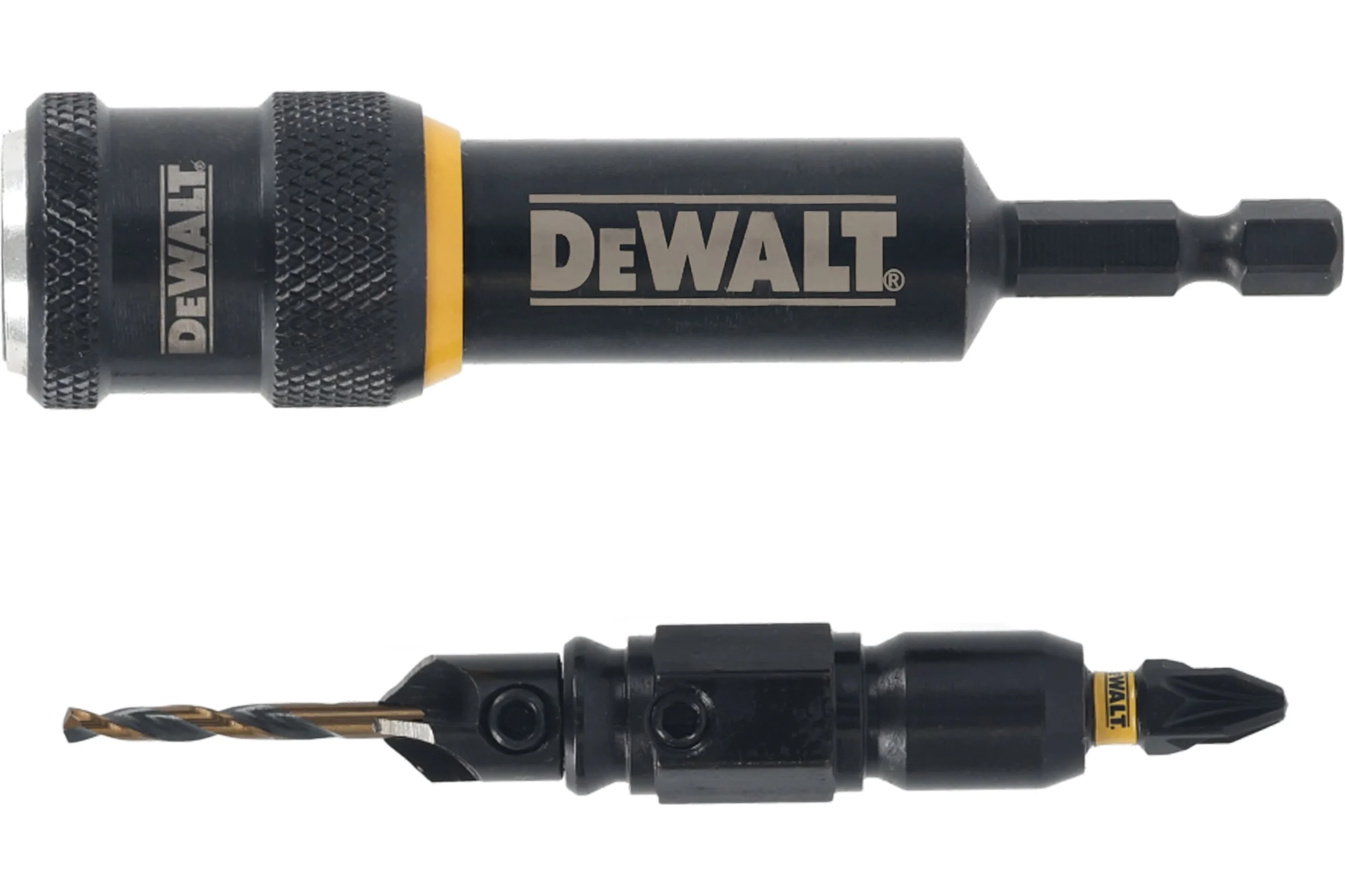 Быстросменный узел DEWALT Flip&Drive DT70788: бита PZ2, 25 мм + пилотное сверло с зенкером, 3.17 мм DT70788-QZ