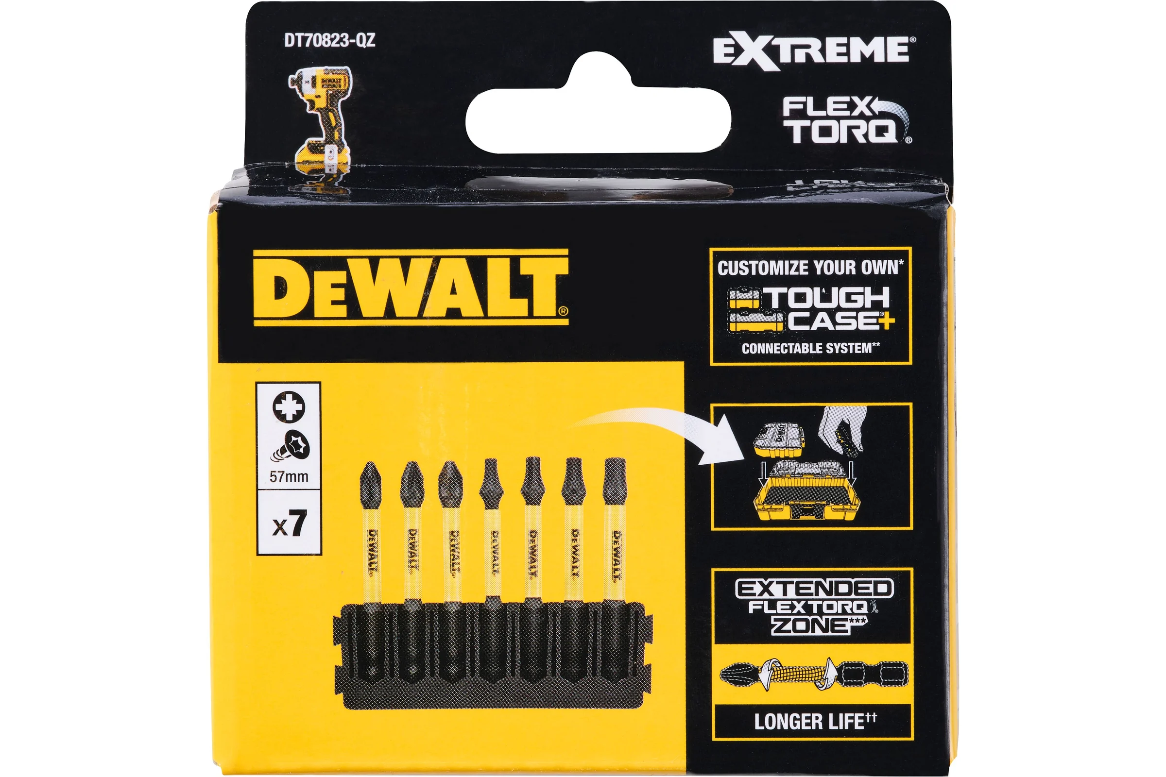 Набор бит DEWALT FLEXTORQ, 7 шт DT70823 DT70823-QZ