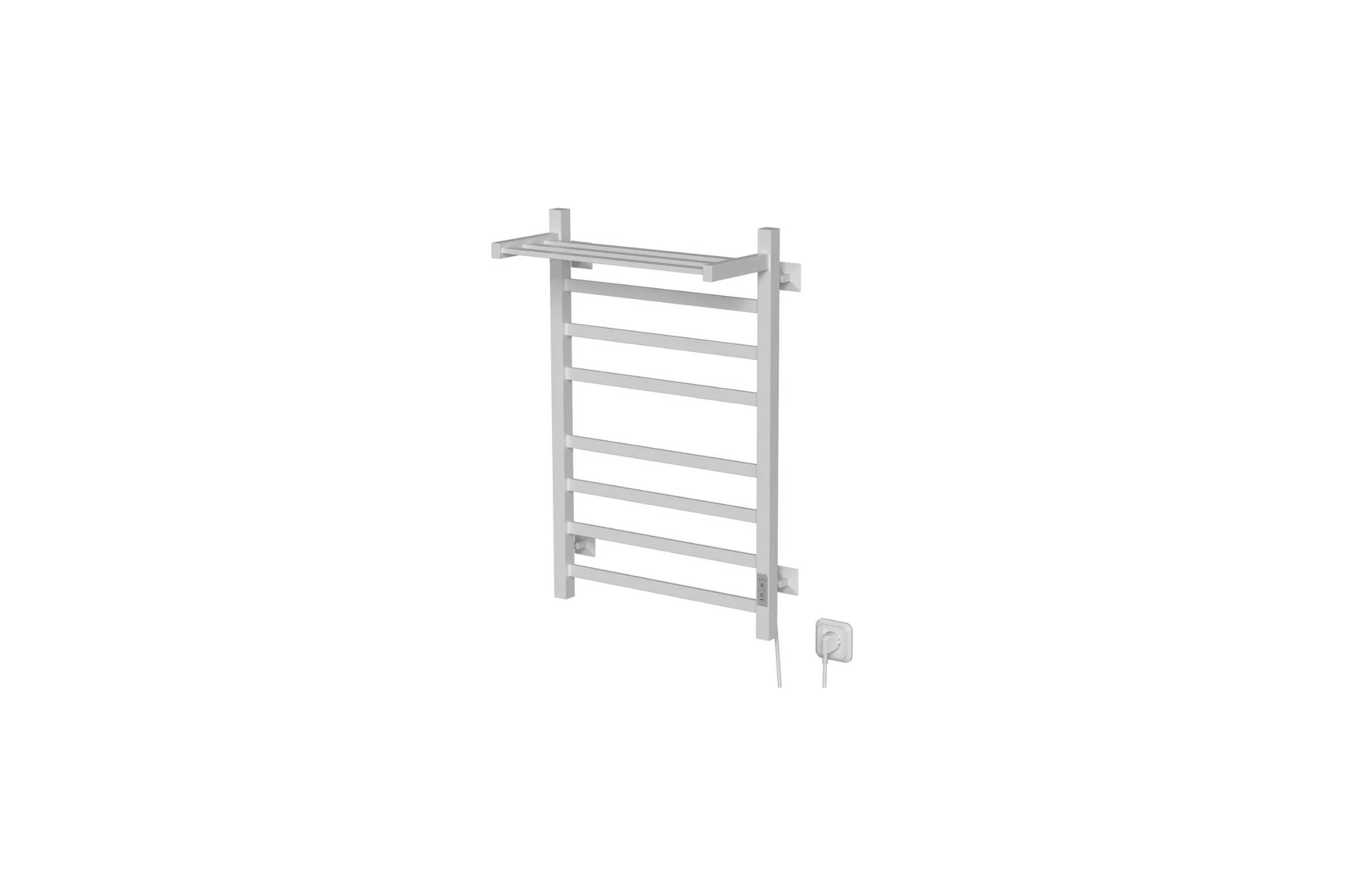 Полотенцесушитель MIXLINE TRIUMPH 80x50 таймер, 558Вт, 6 перекладин + полка, электрический, белый 556383