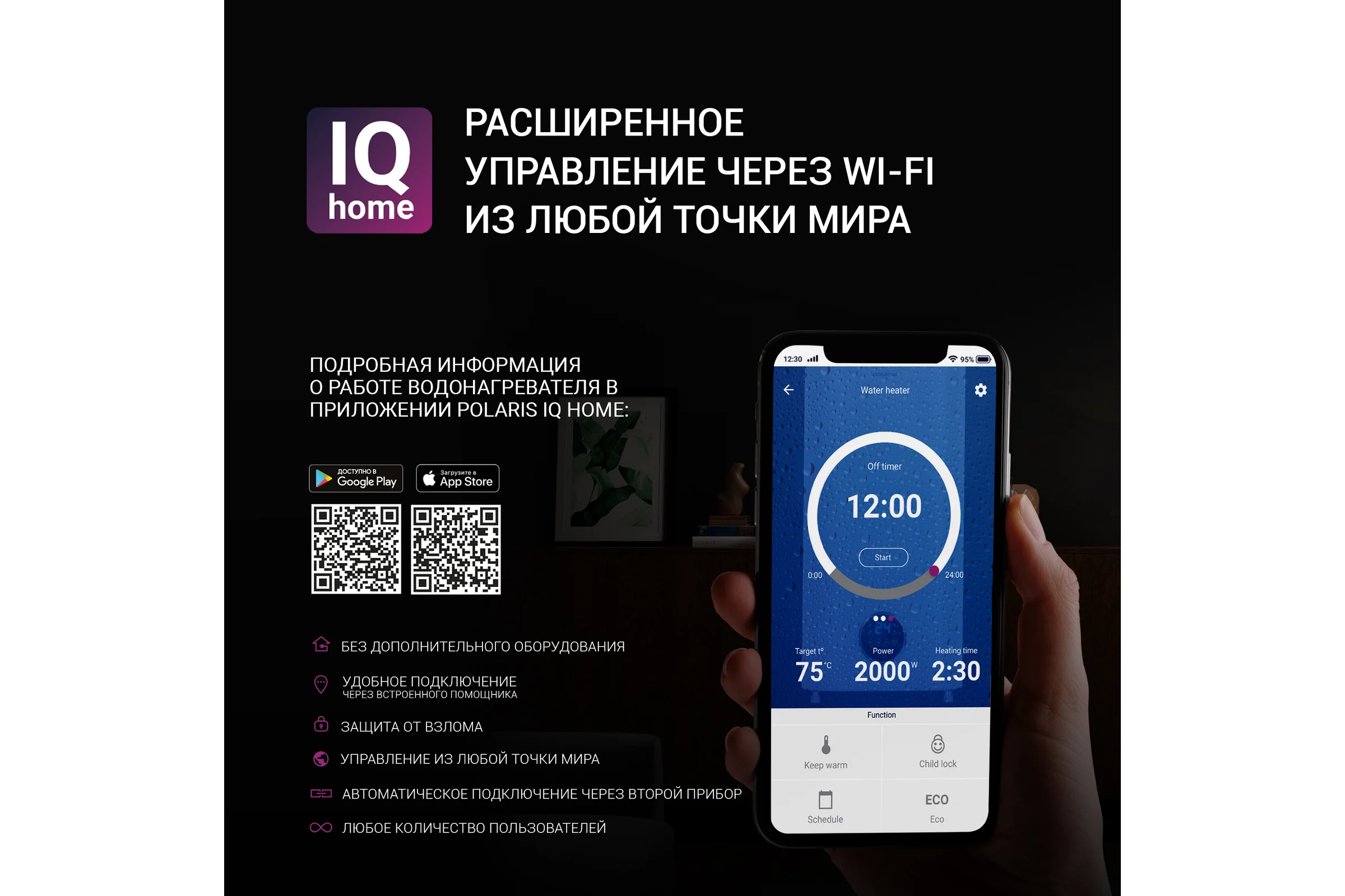 Накопительный водонагреватель Polaris SIGMA Wi Fi 50 SSD 017972