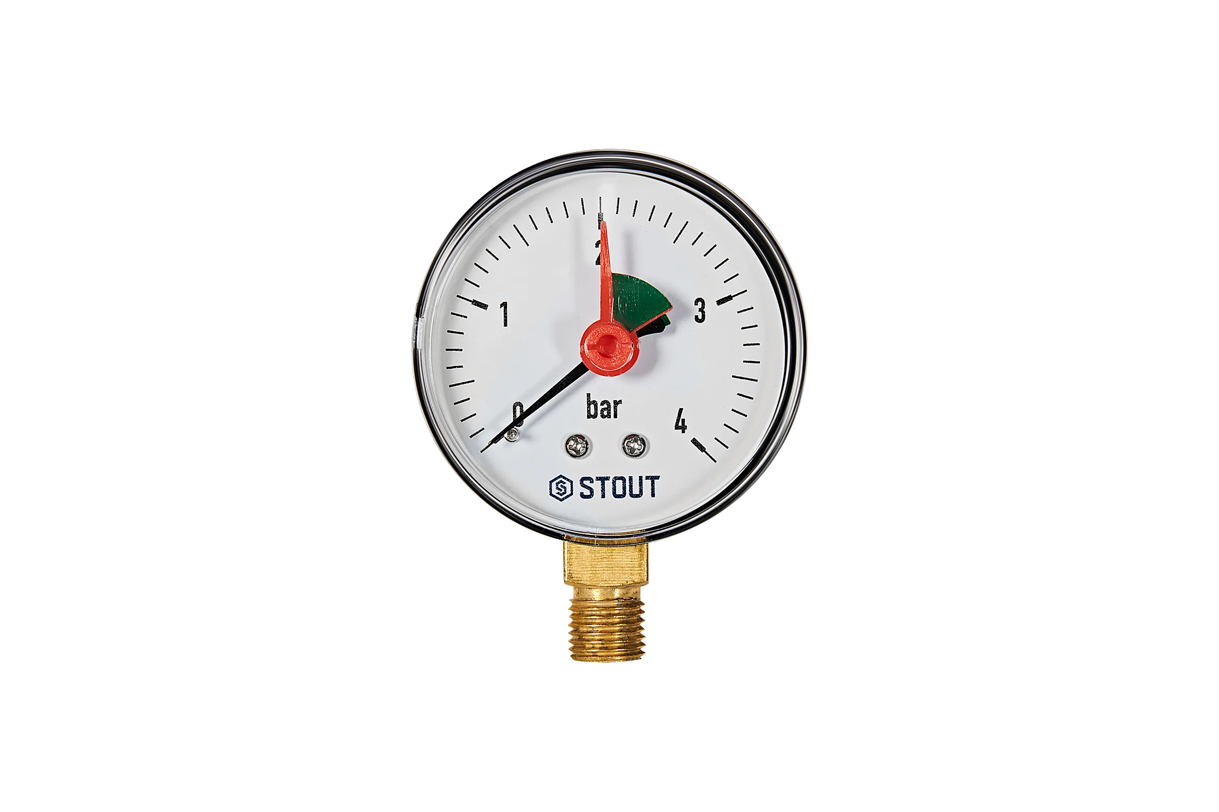 Манометр радиальный STOUT SIM-1008-630408 с указателем предела, корпус Dn 6 RG0094NU9EUEFH