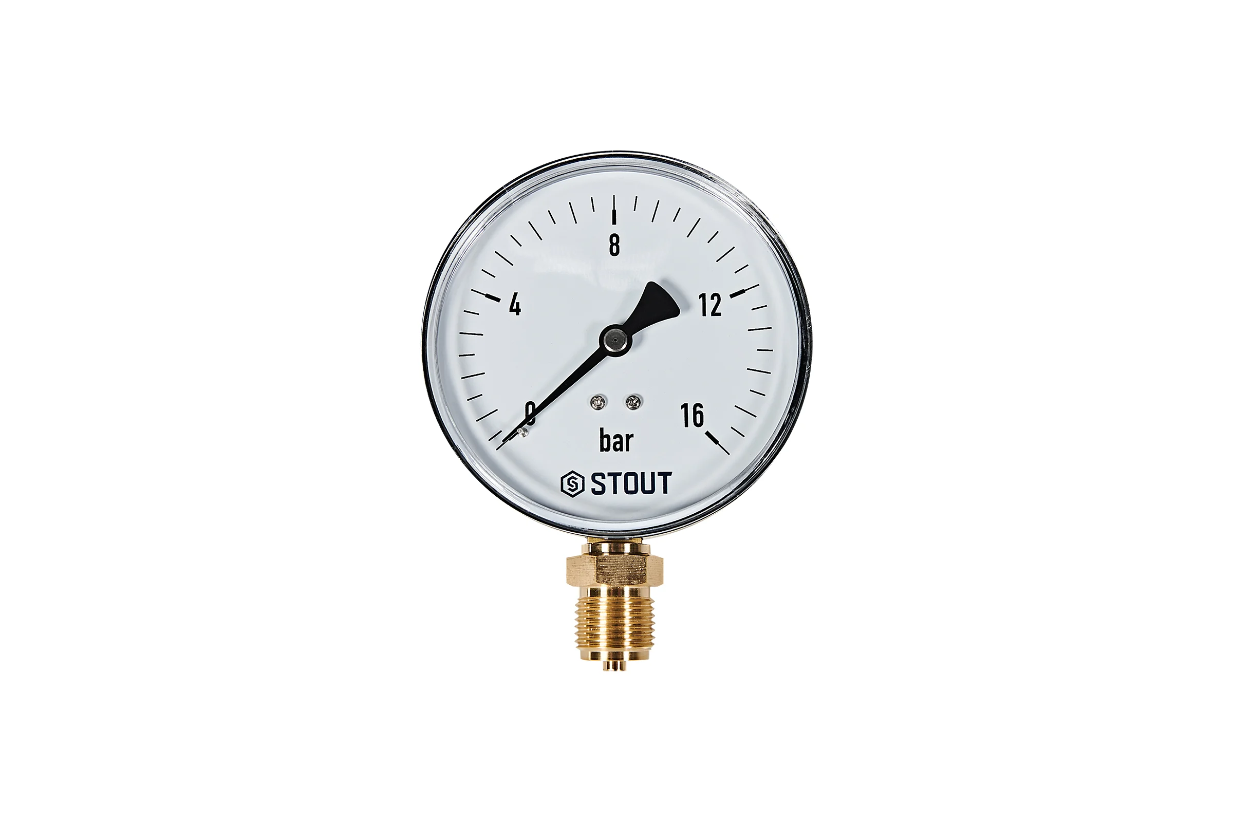Манометр радиальный STOUT SIM-1010-101615 корпус Dn 100 мм 1/2, 0...16 ба RG0094NU9EUE84