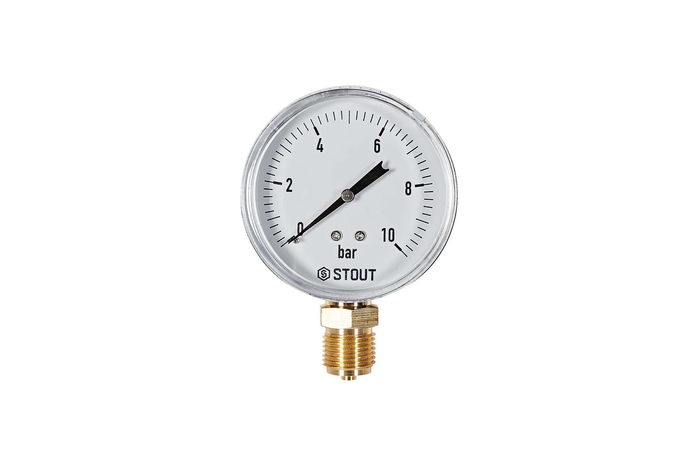 Манометр радиальный STOUT SIM-1010-801015 корпус Dn 80 мм 1/2, 0...10 бар RG0094NU9EUEFS