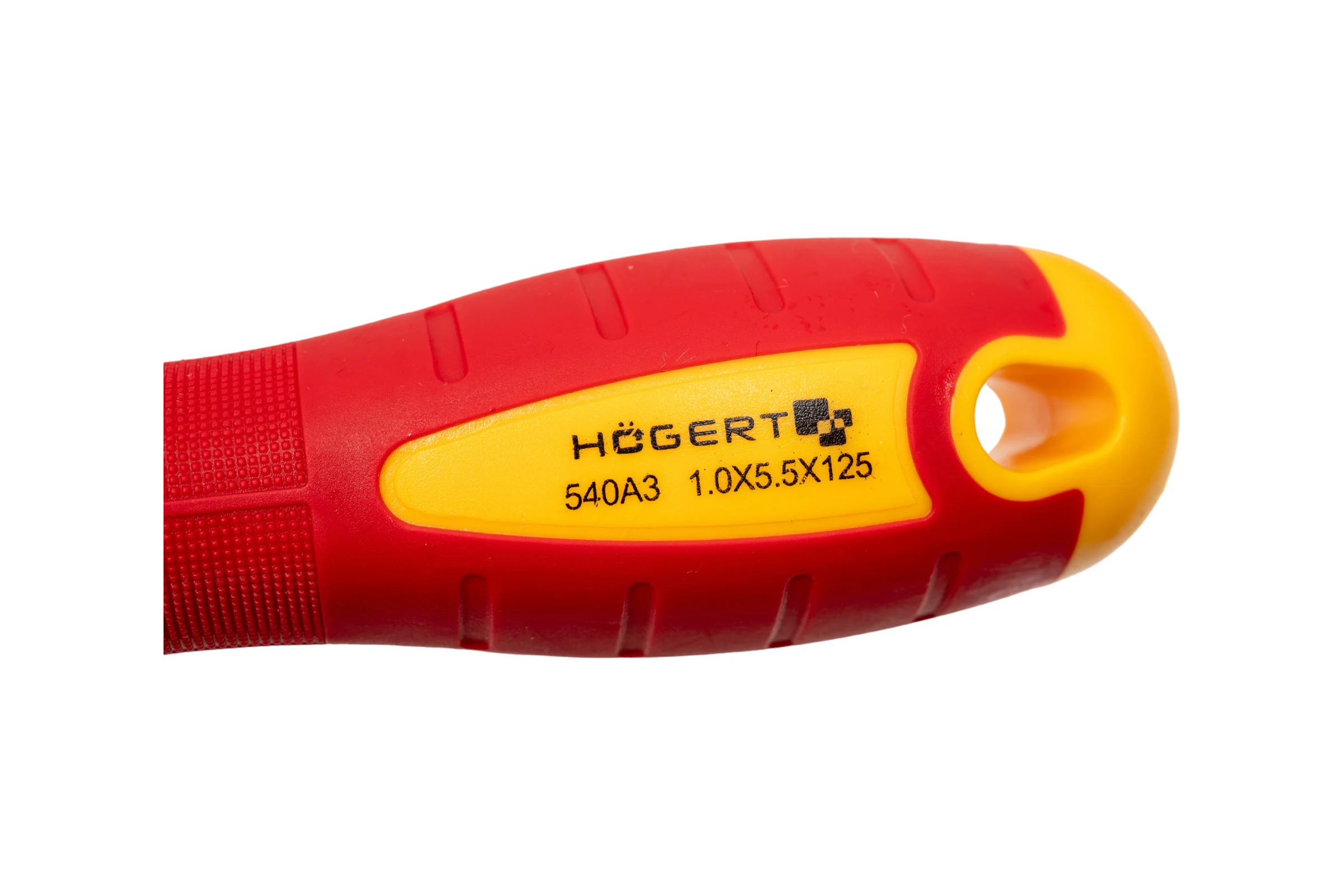 Изолированная отвертка с прямым шлицем HOEGERT TECHNIK SL5,5, 125 мм, 1000 V, сталь S2 HT1S905